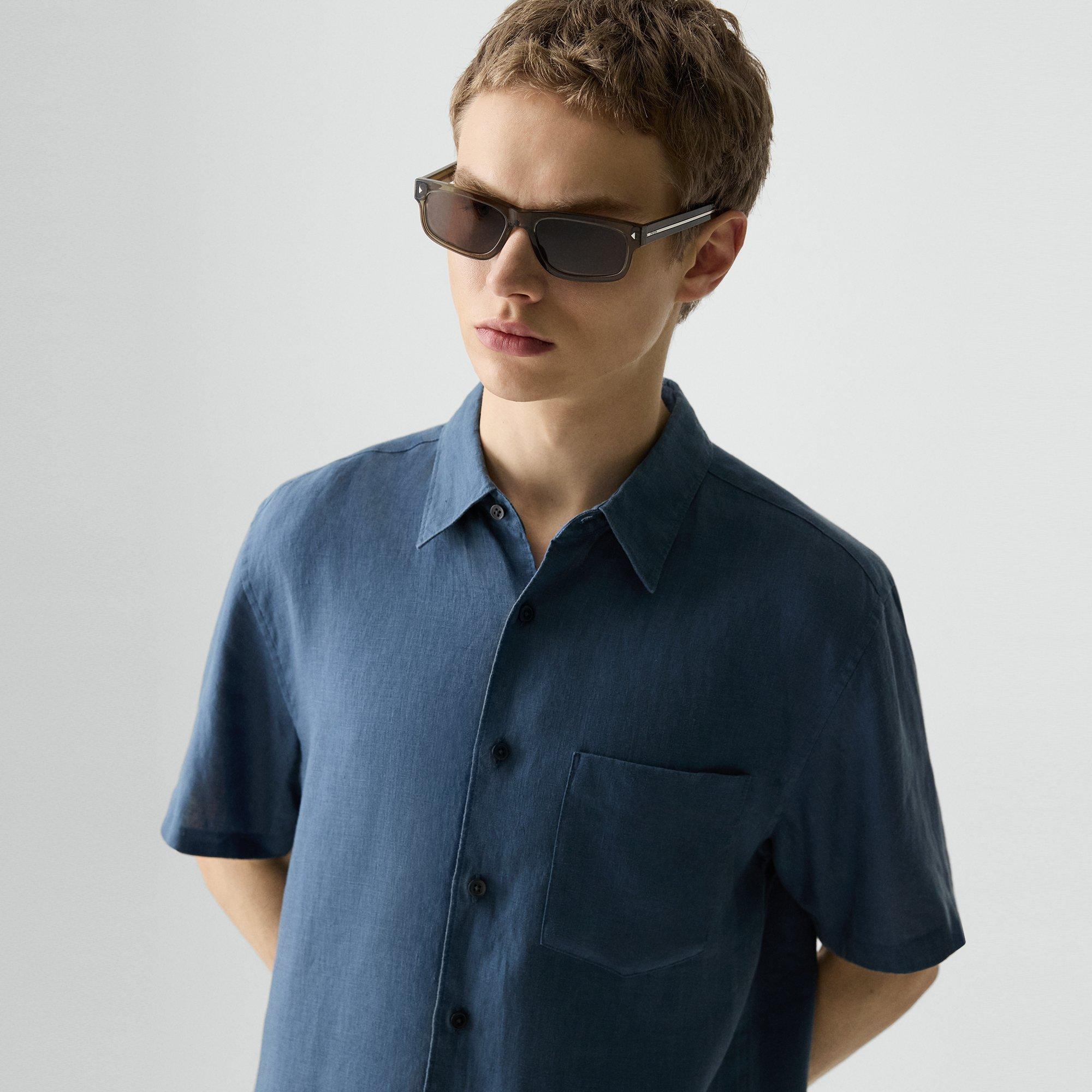Irving Short-Sleeve Shirt in Relaxed Linen