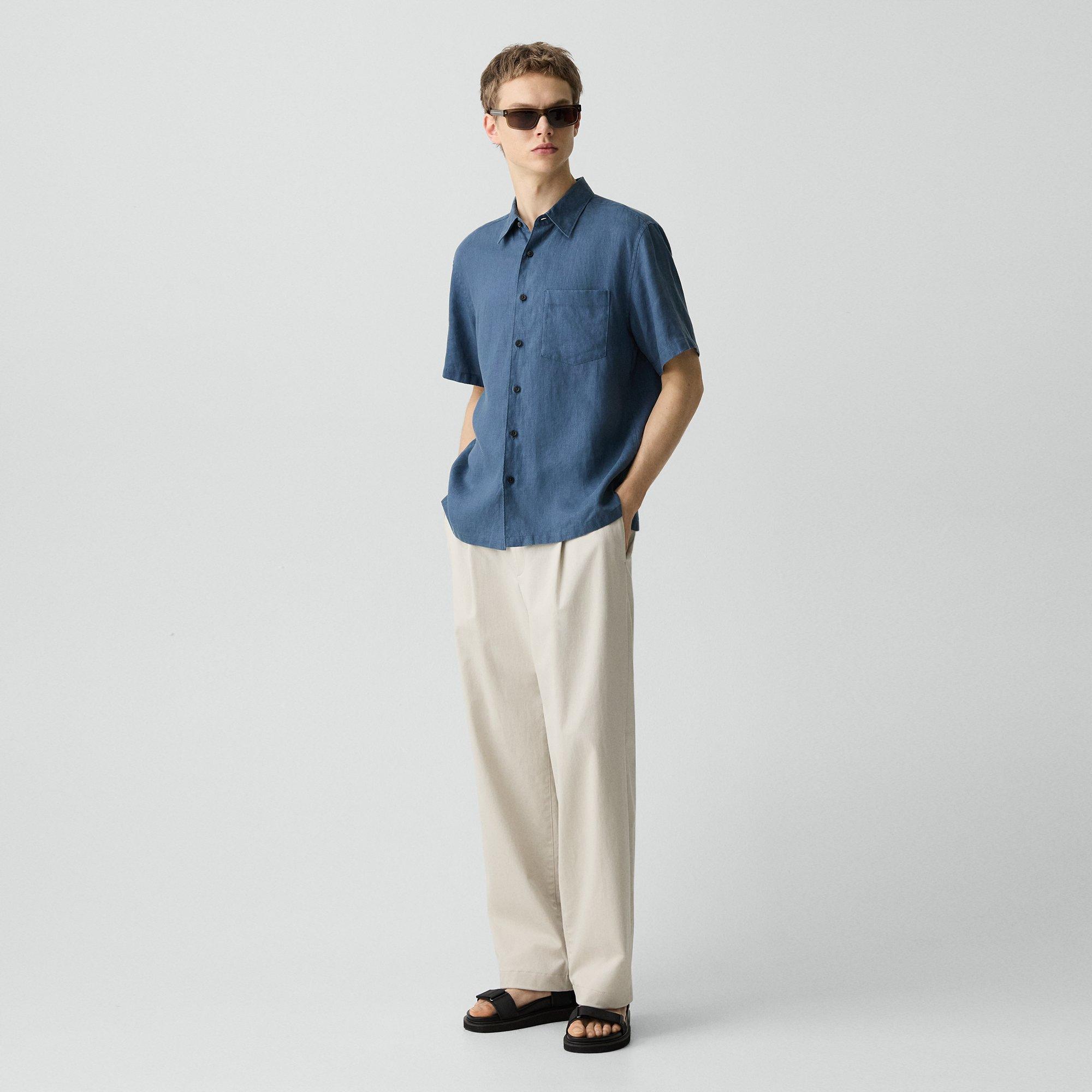 Irving Short-Sleeve Shirt in Relaxed Linen