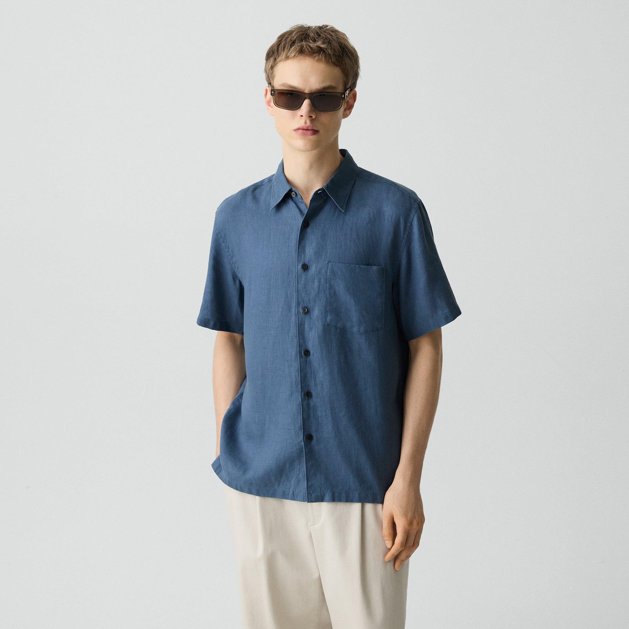 Irving Short-Sleeve Shirt in Relaxed Linen