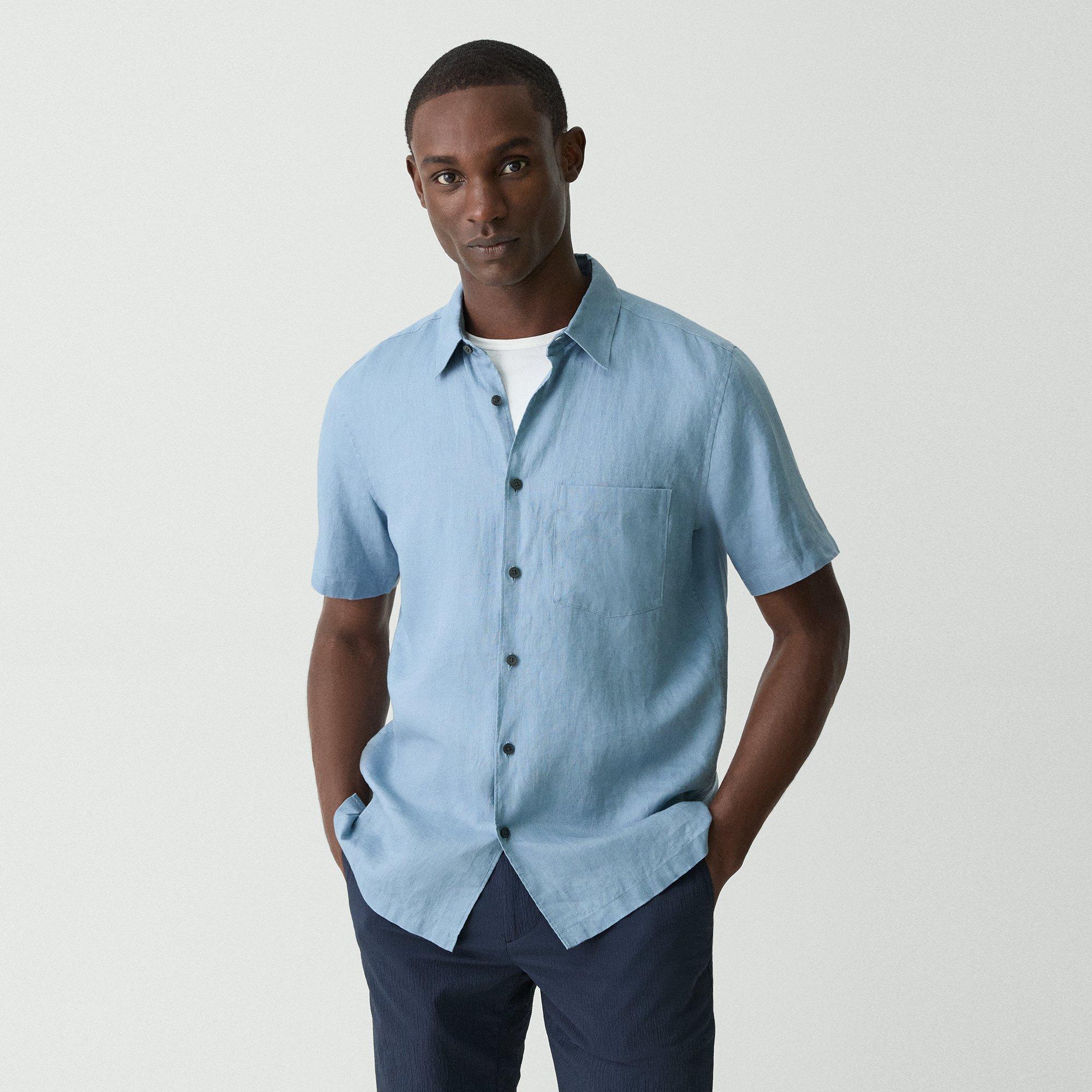 Irving Short-Sleeve Shirt in Relaxed Linen