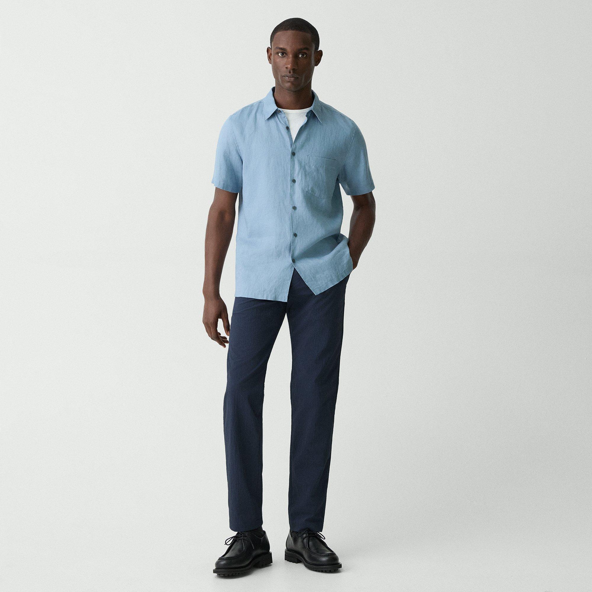 Irving Short-Sleeve Shirt in Relaxed Linen