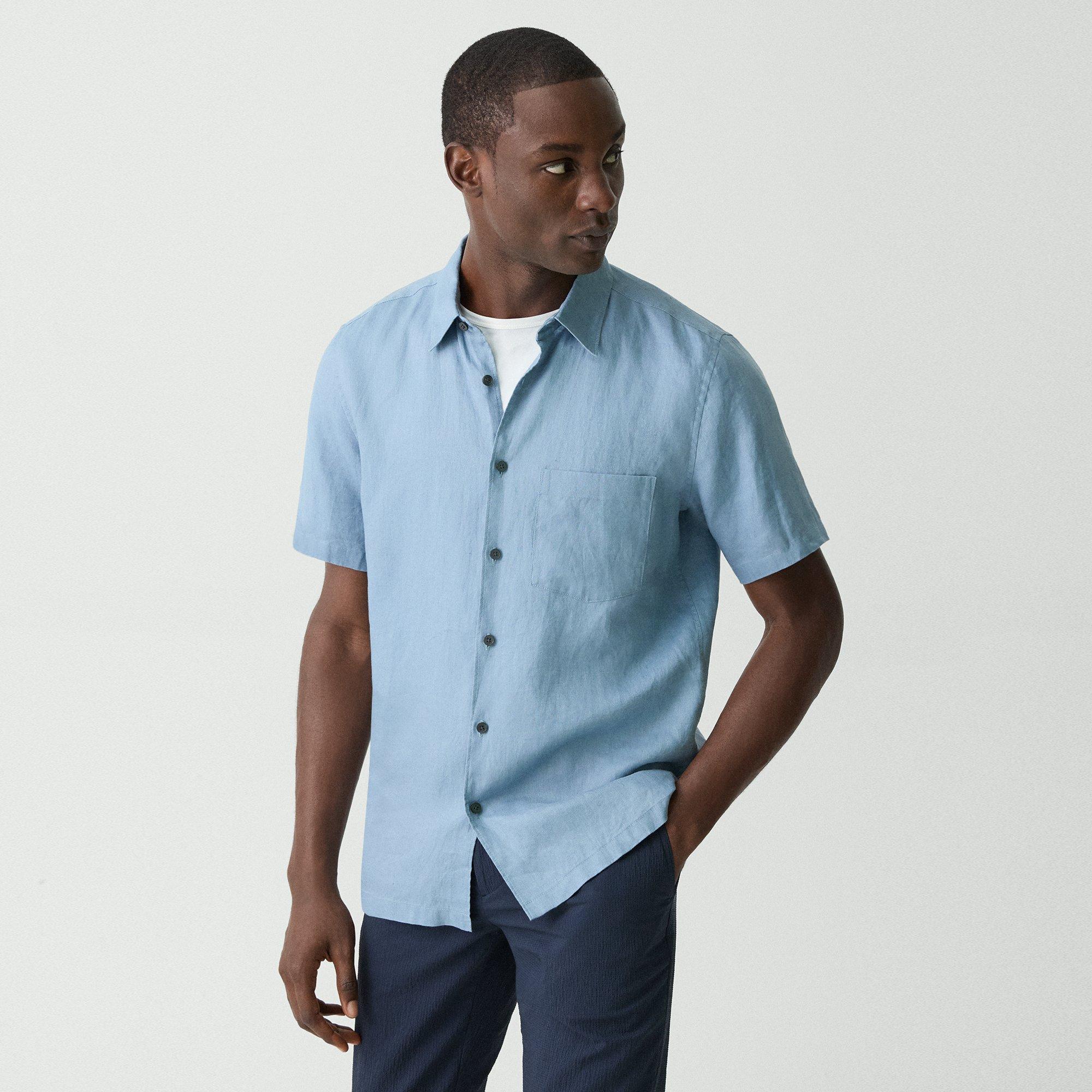 Irving Short-Sleeve Shirt in Relaxed Linen