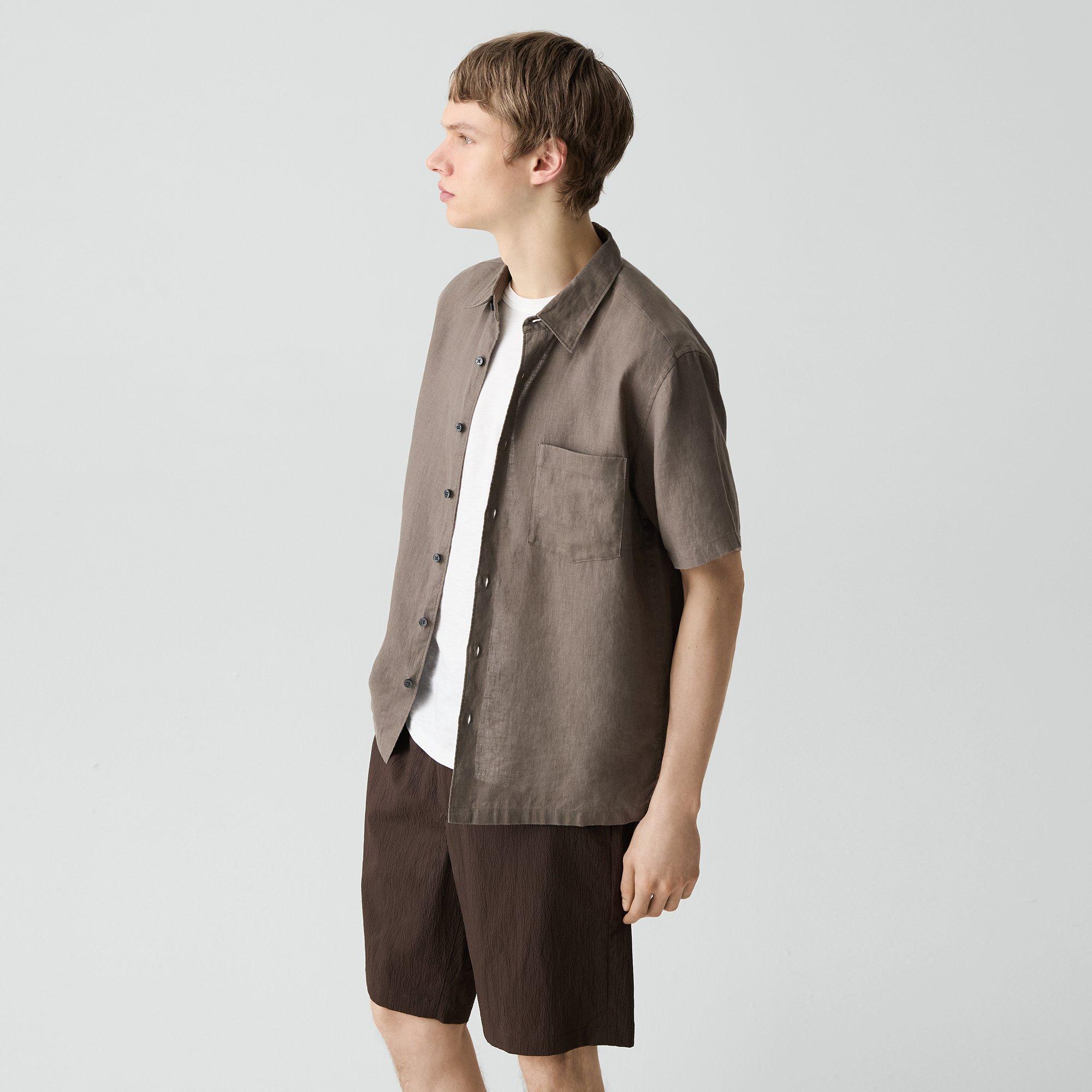 Irving Short-Sleeve Shirt in Relaxed Linen