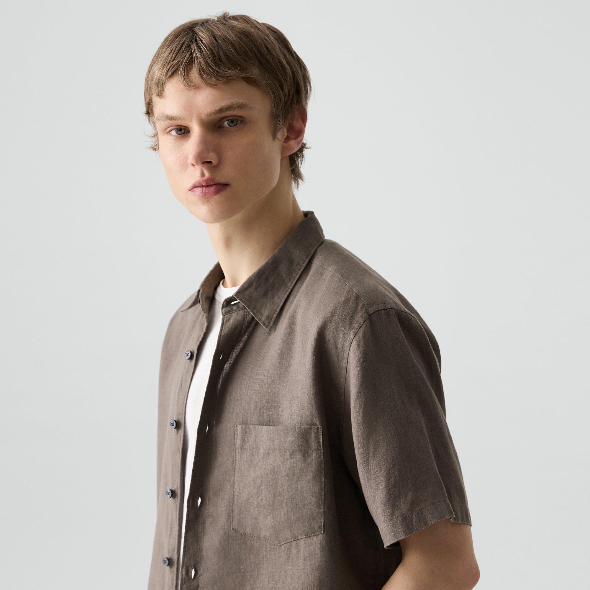 Irving Short-Sleeve Shirt in Relaxed Linen
