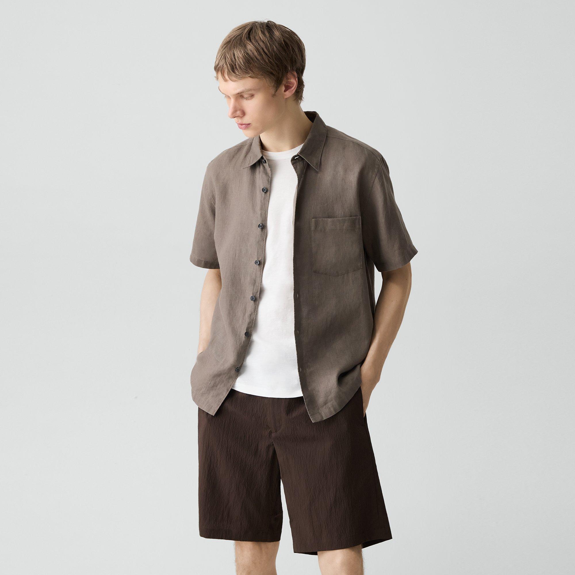 Irving Short-Sleeve Shirt in Relaxed Linen
