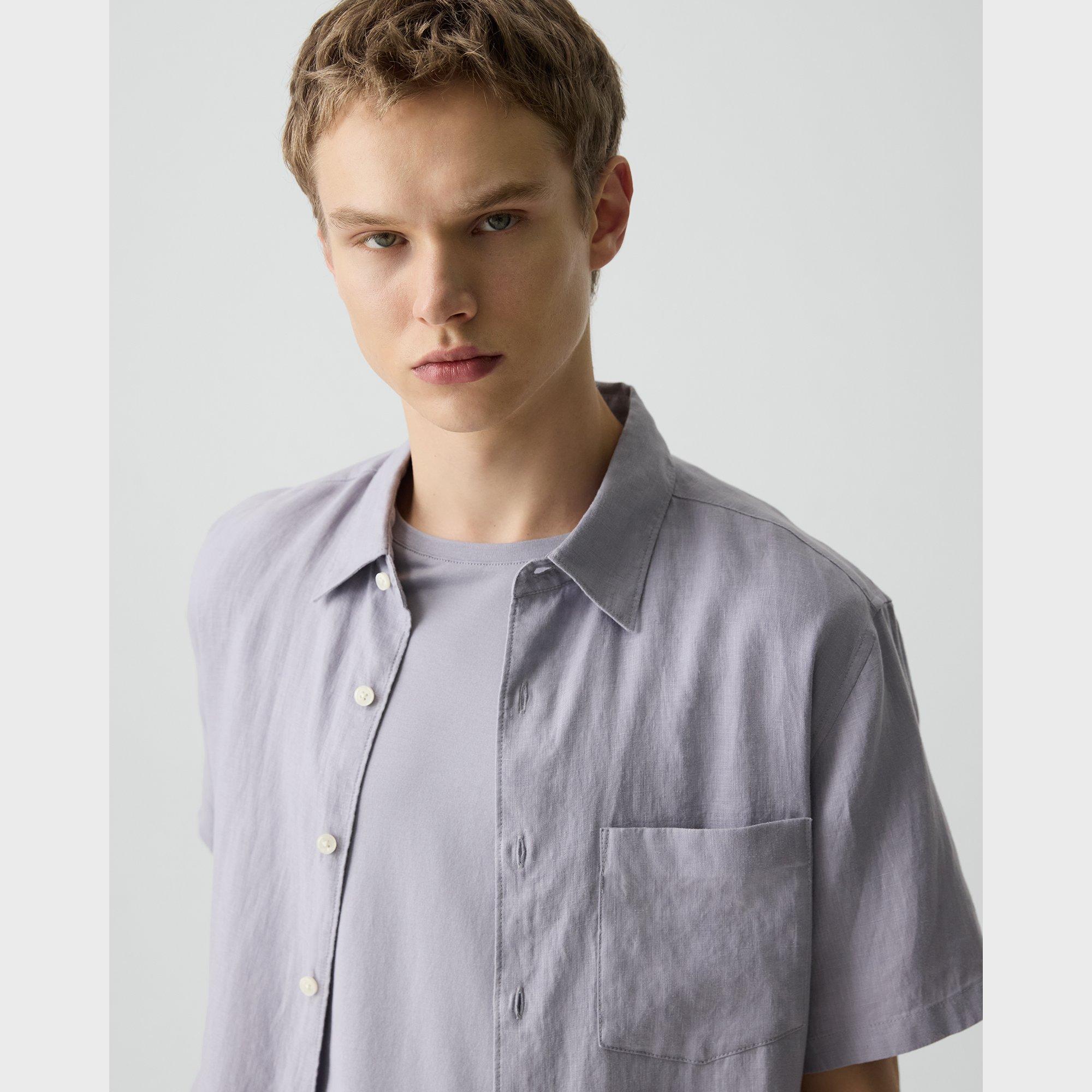 Irving Short-Sleeve Shirt in Relaxed Linen