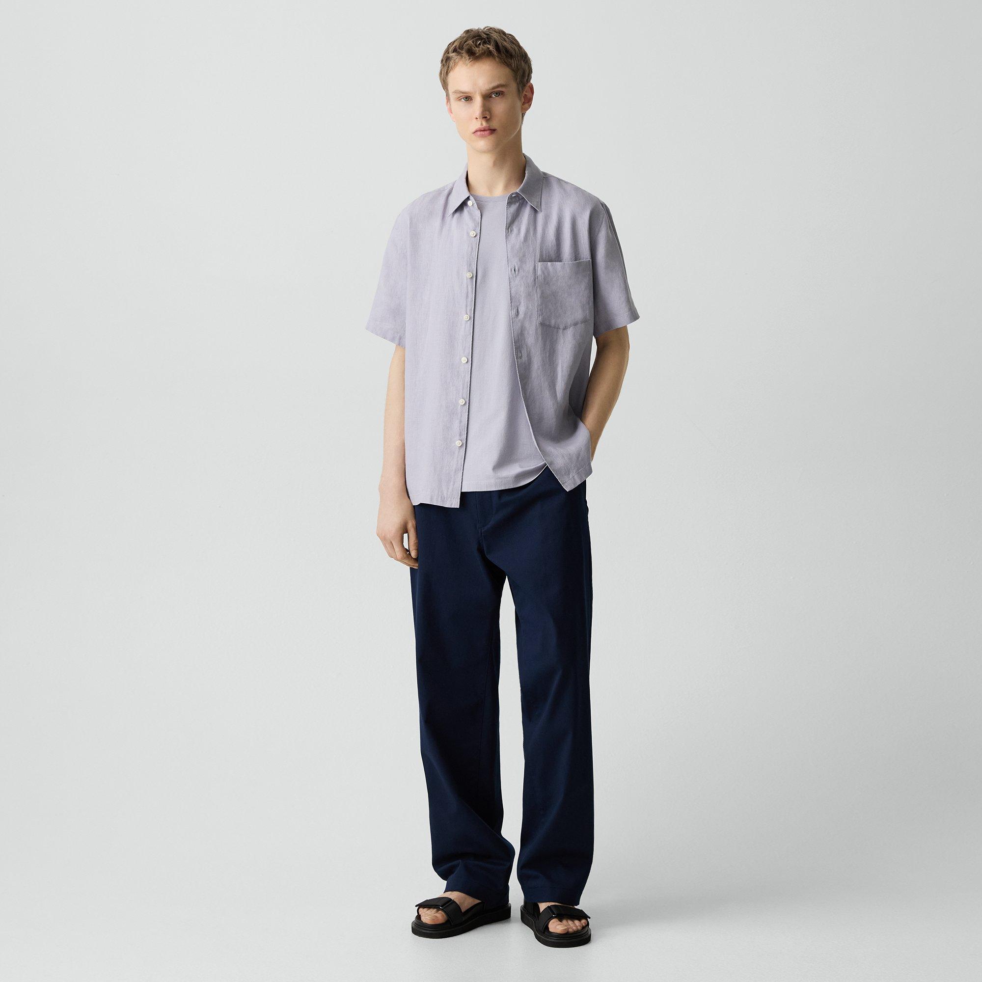 Irving Short-Sleeve Shirt in Relaxed Linen