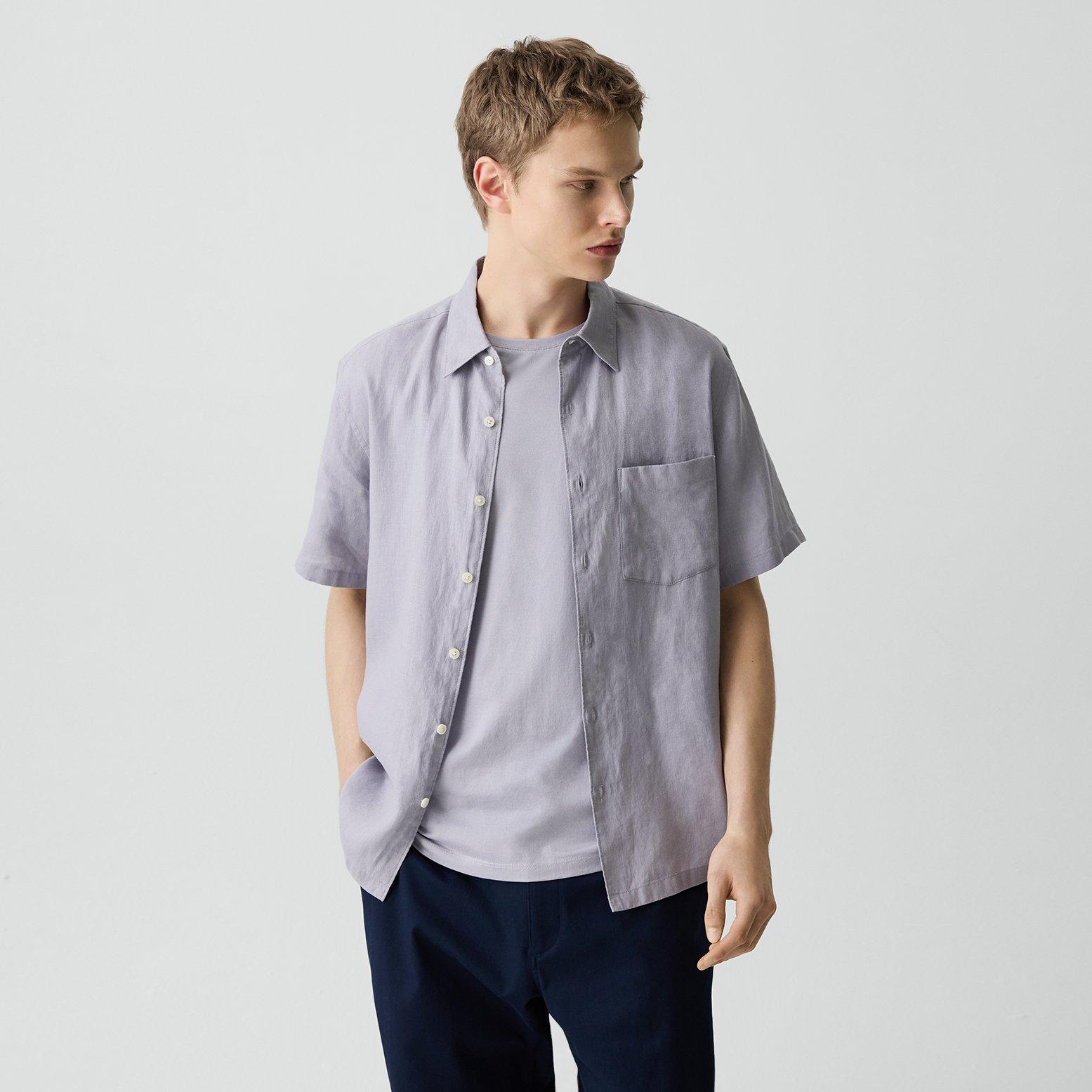 Irving Short-Sleeve Shirt in Relaxed Linen