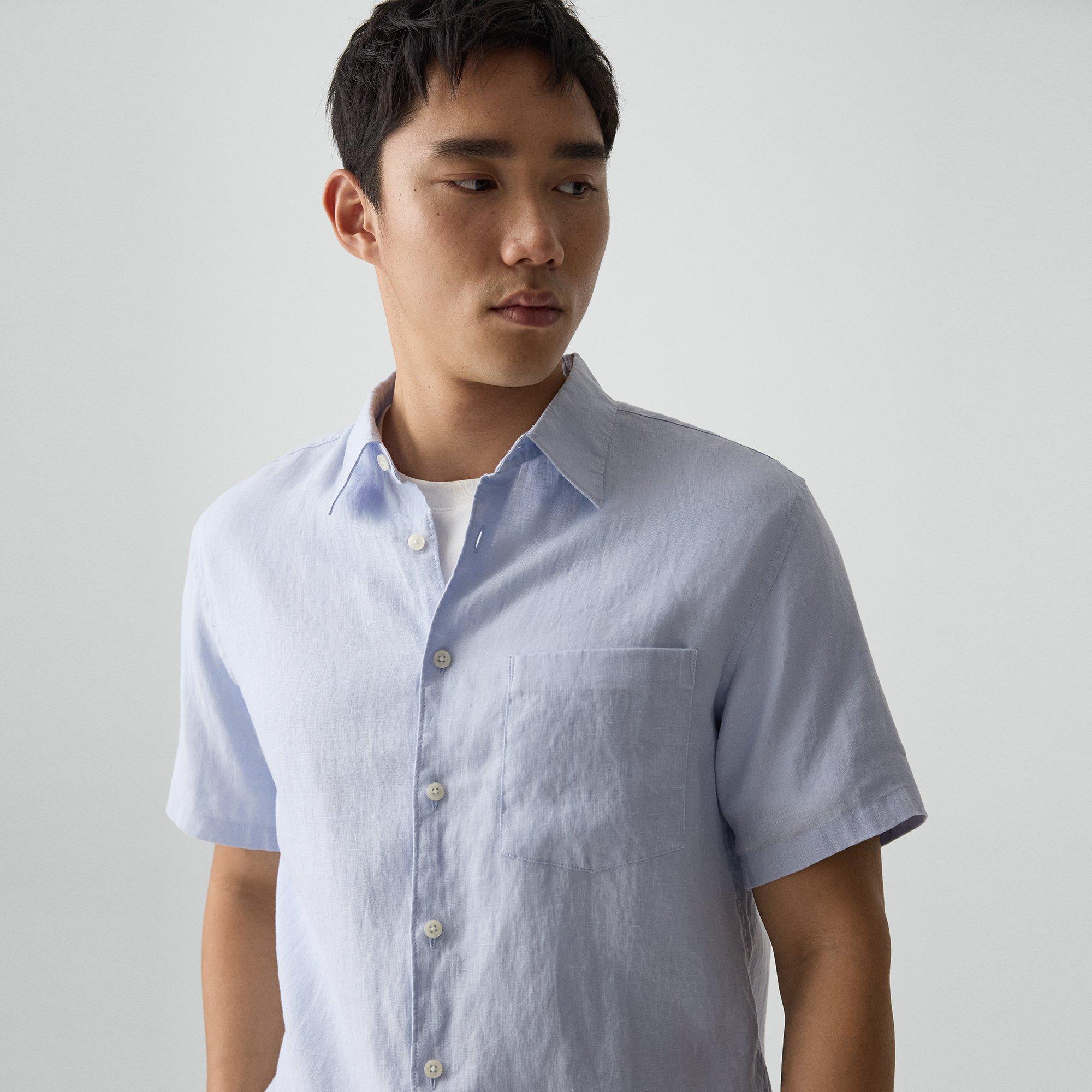 Irving Short-Sleeve Shirt in Relaxed Linen