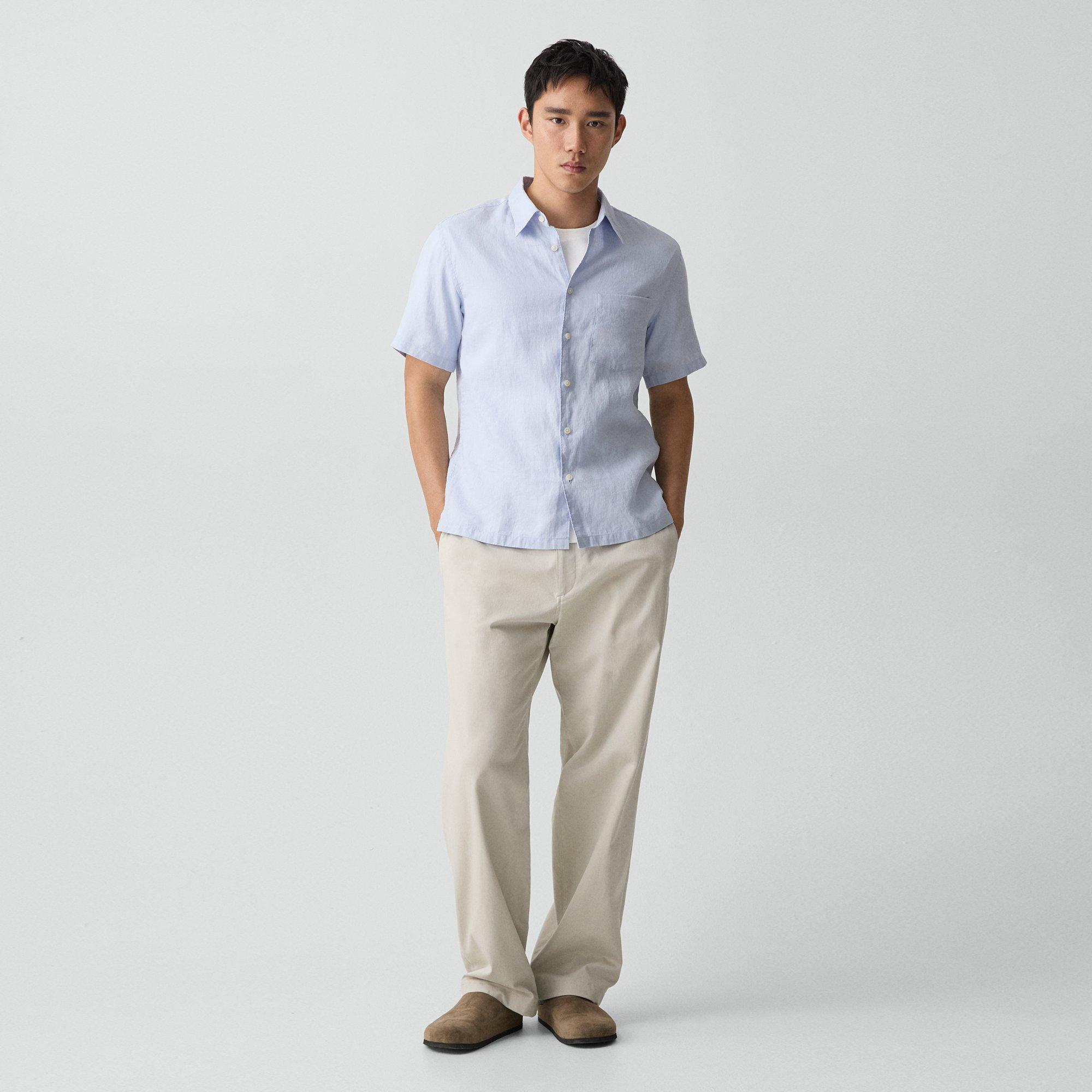 Irving Short-Sleeve Shirt in Relaxed Linen