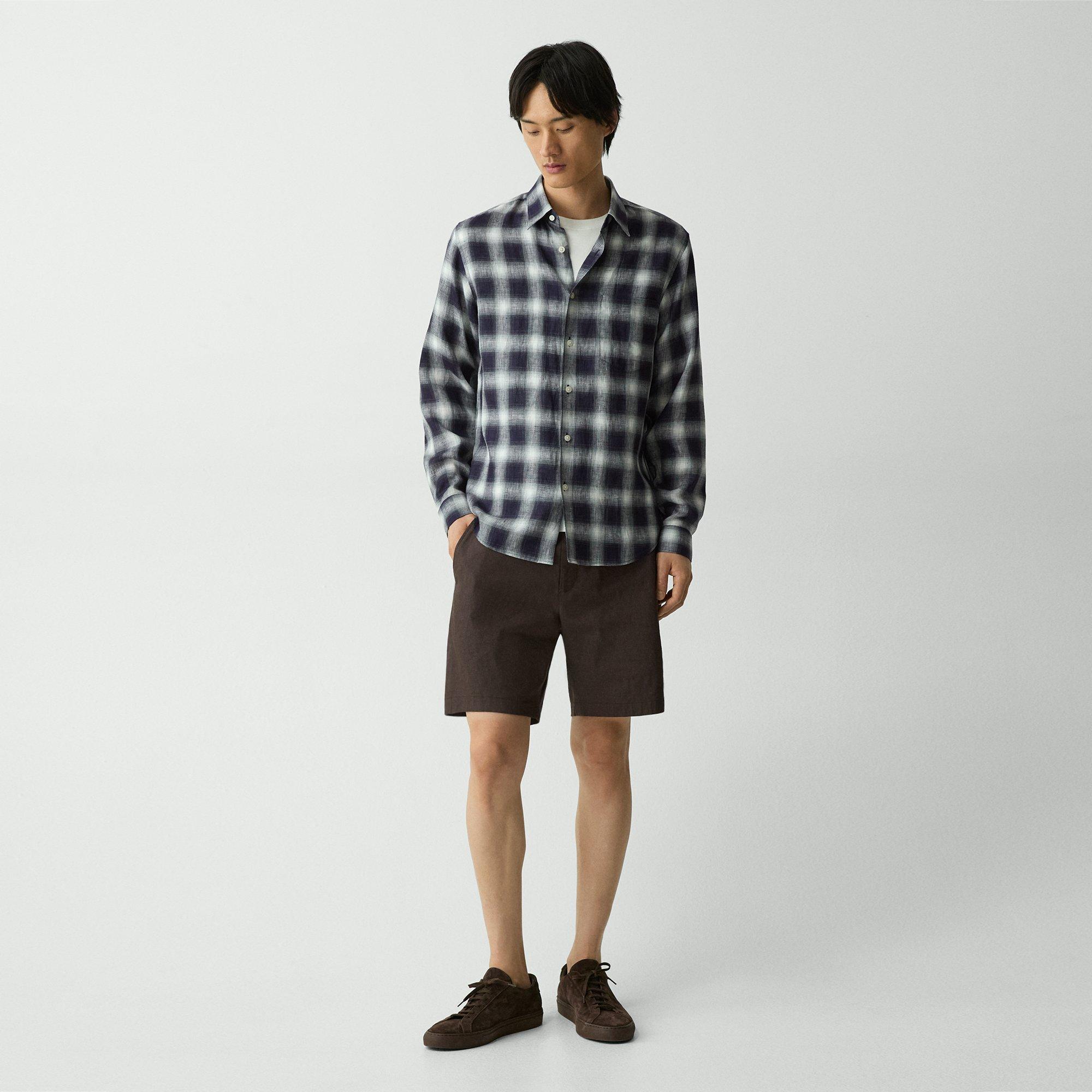 Irving Shirt in Ombré Check Linen