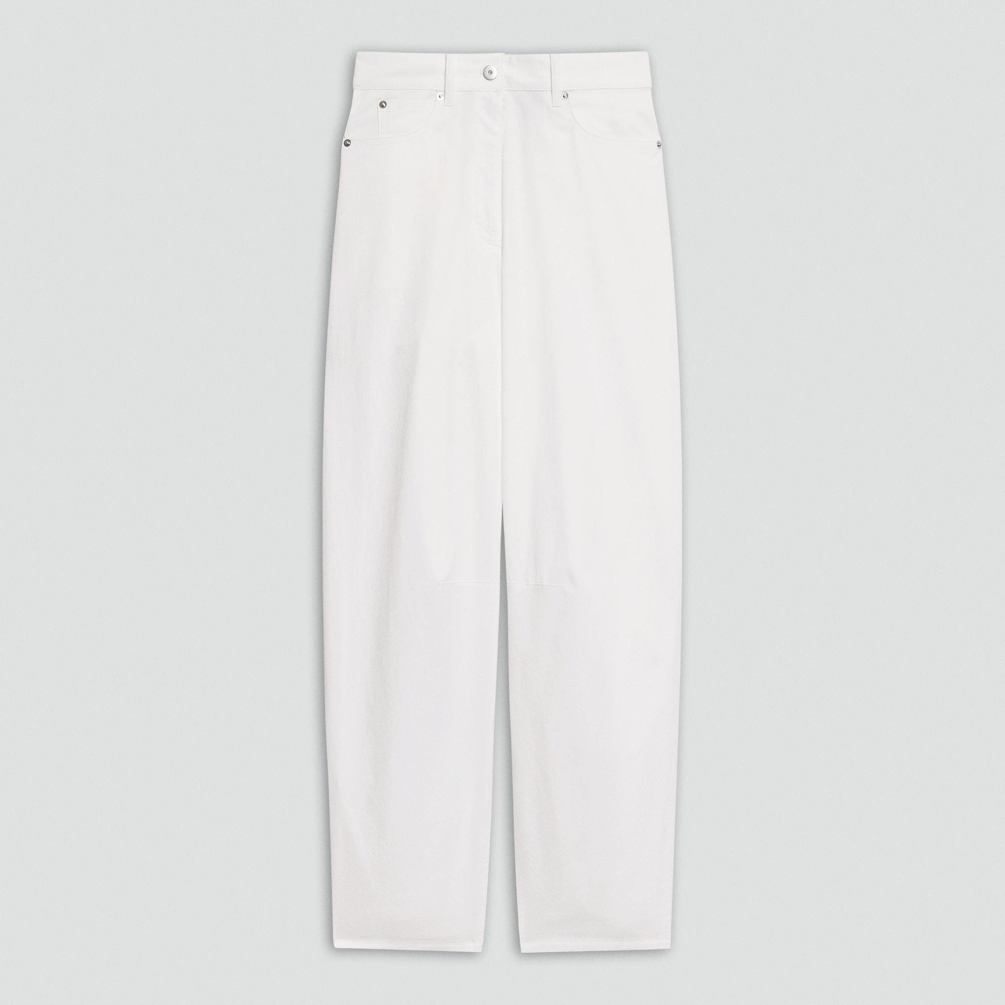 Cropped Barrel Pant in Cotton Twill