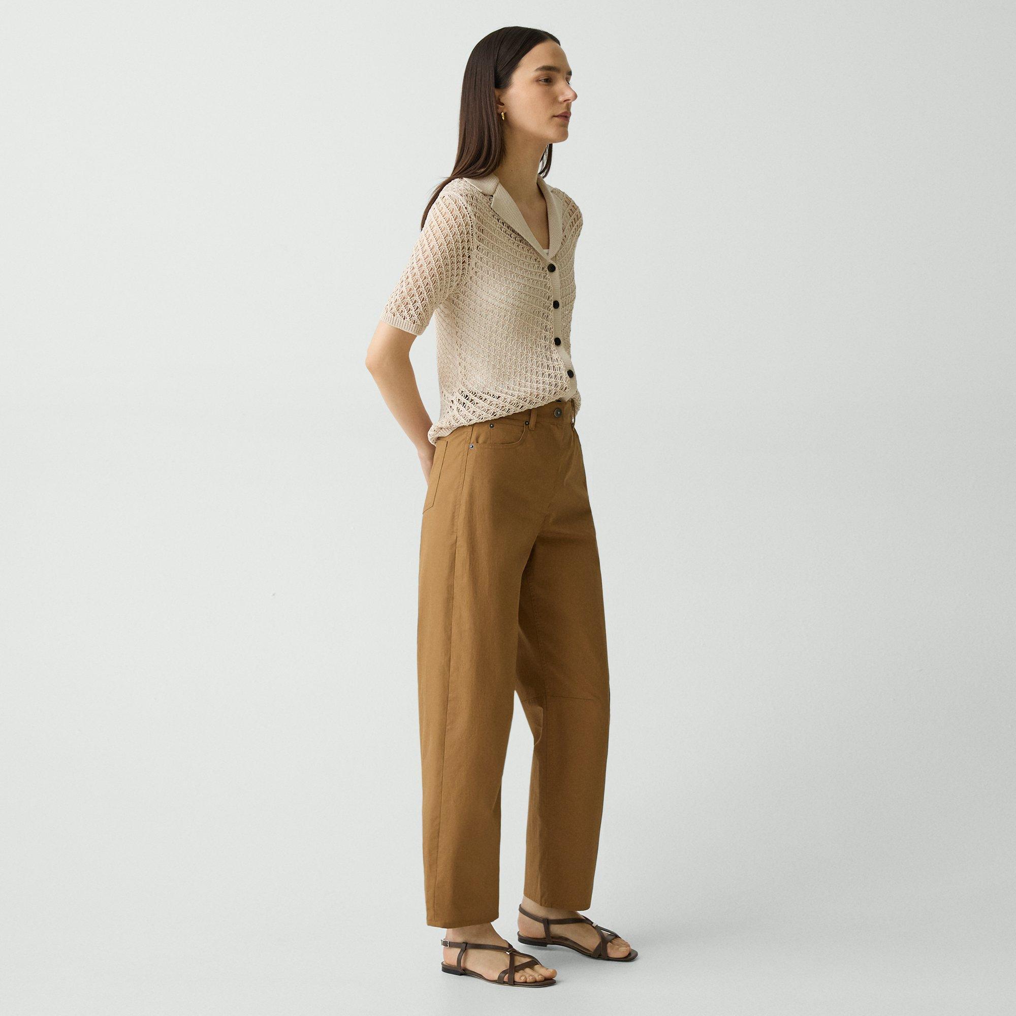 Barrel Pant in Cotton Twill