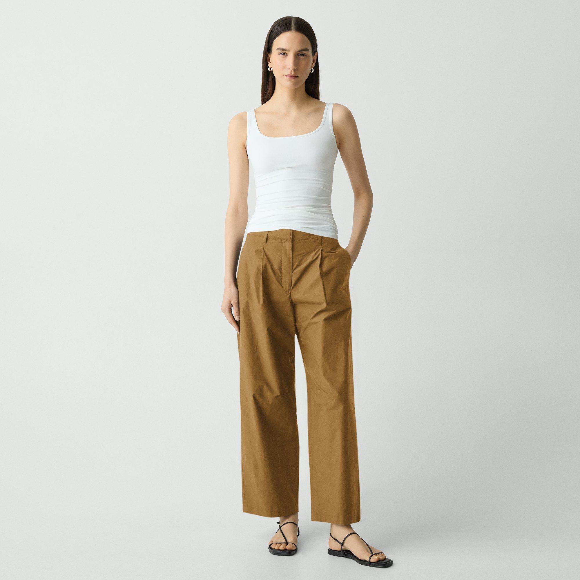 Cropped Utility Pant in Cotton-Blend