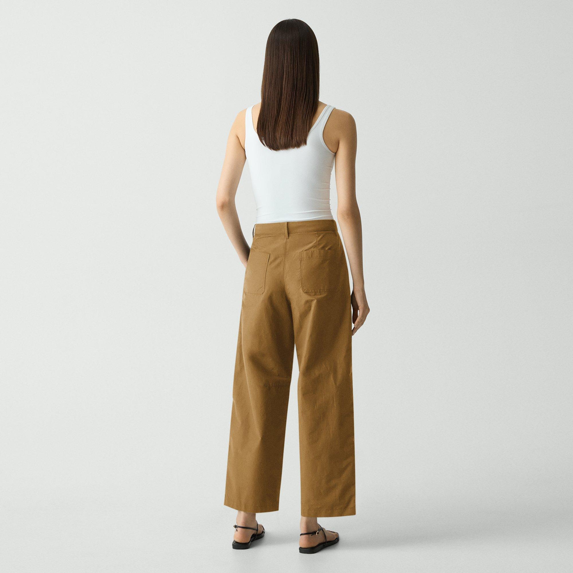 Cropped Utility Pant in Cotton-Blend