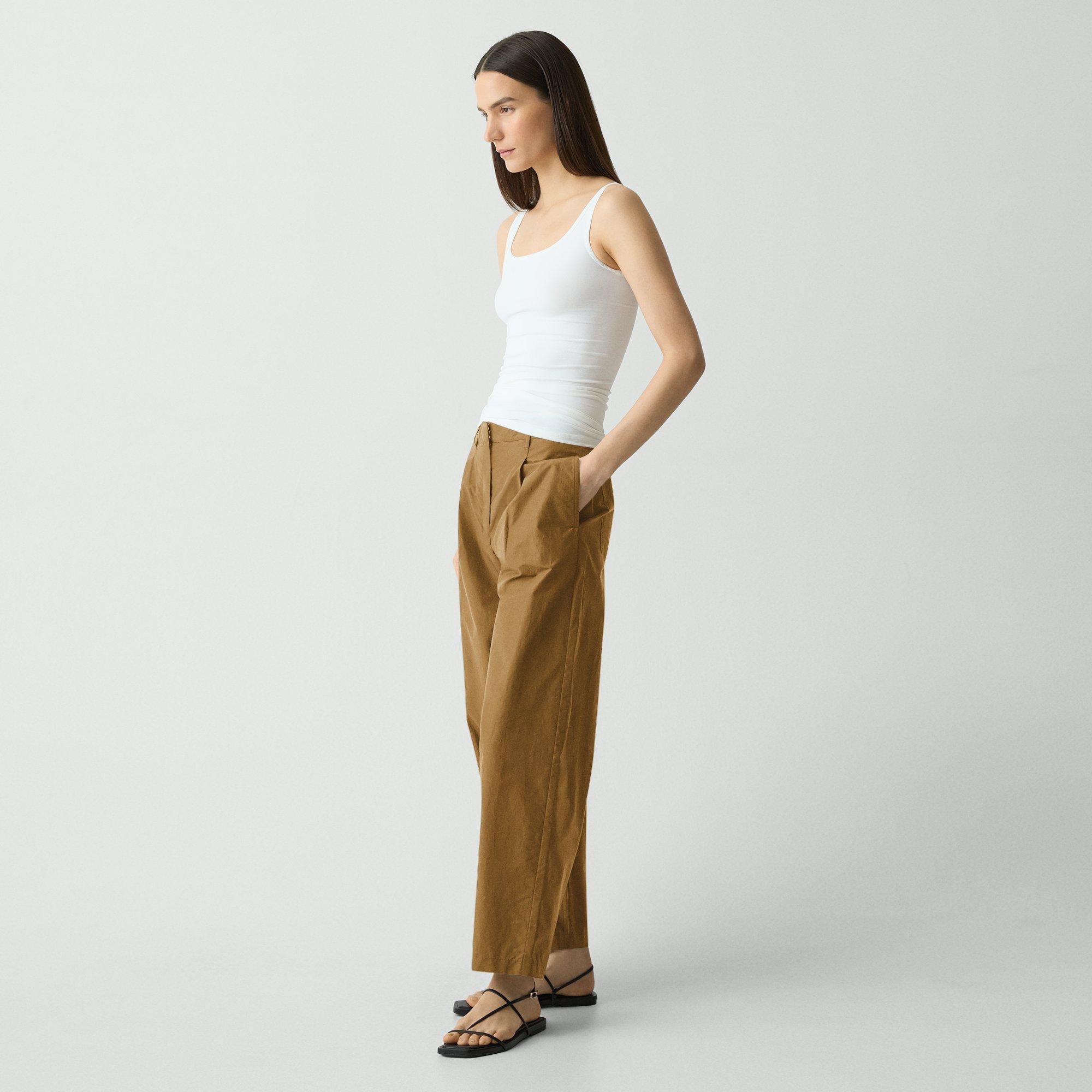 Cropped Utility Pant in Cotton-Blend