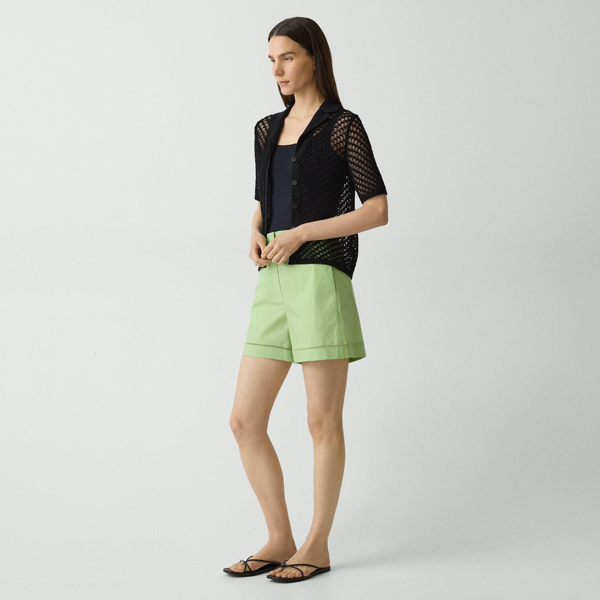 Eyelet Short in City Poplin