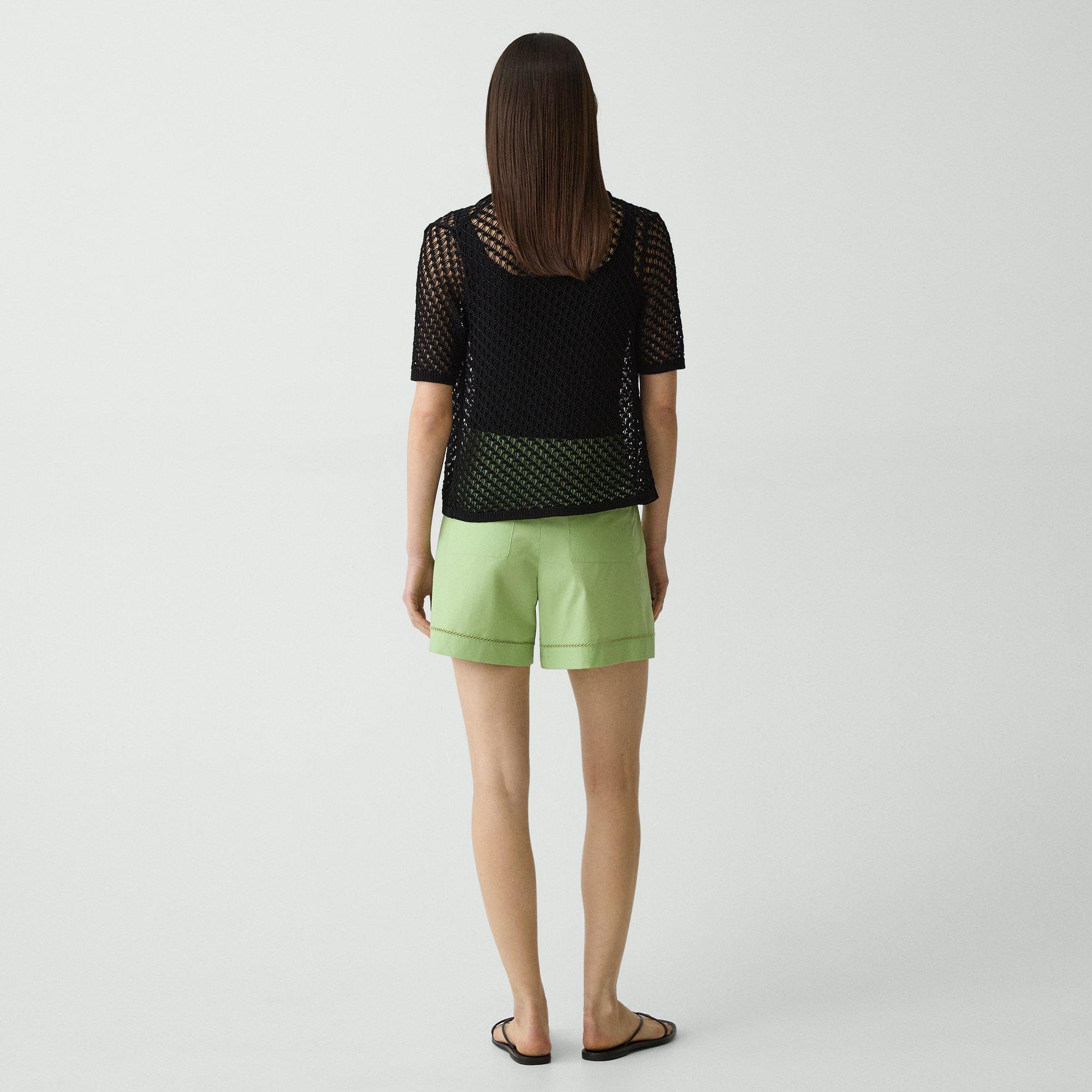 Eyelet Short in City Poplin