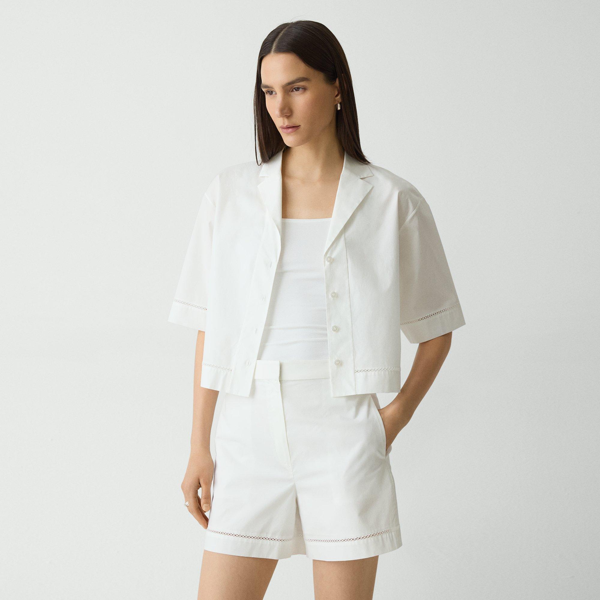 Boxy Camp Shirt in City Poplin