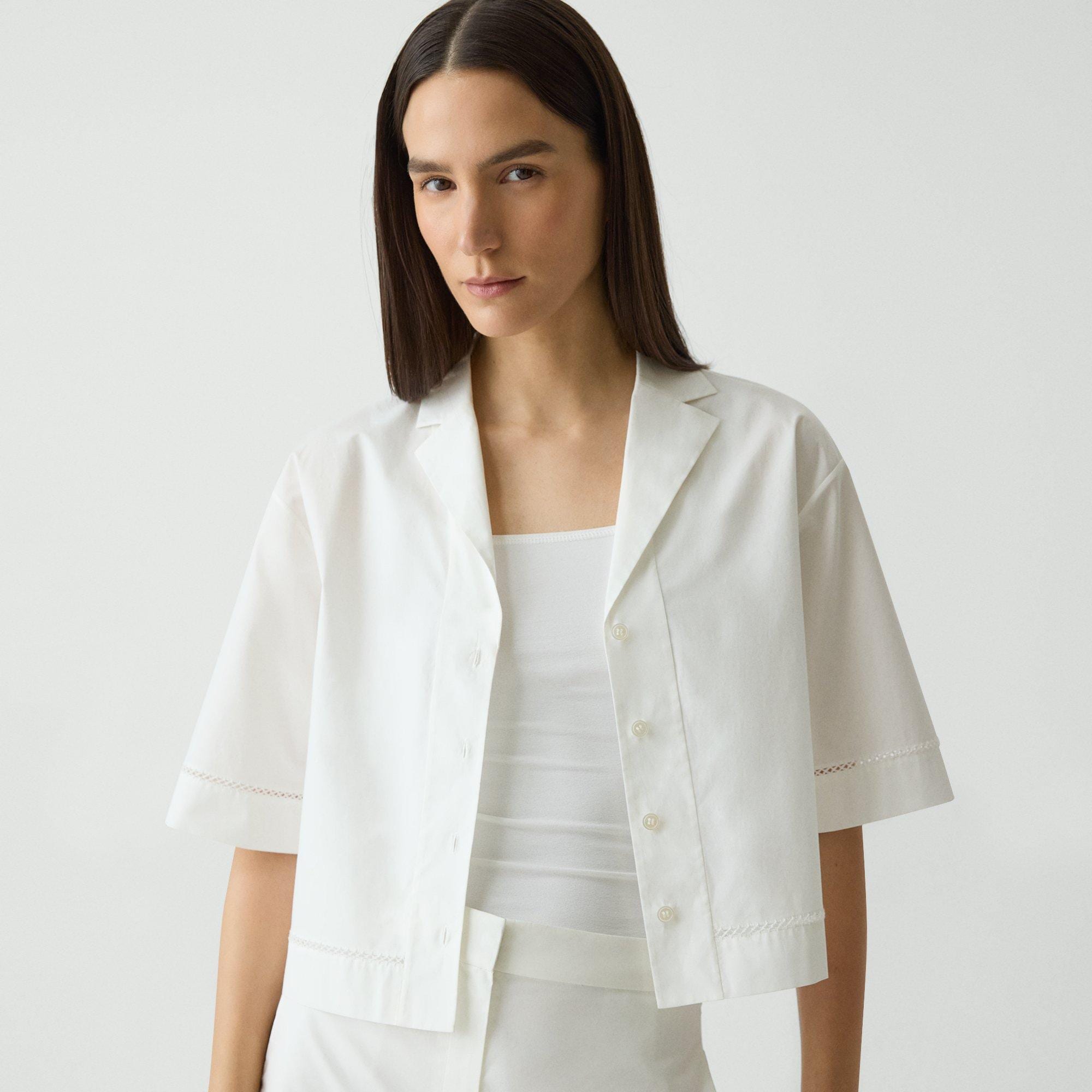 Boxy Camp Shirt in City Poplin