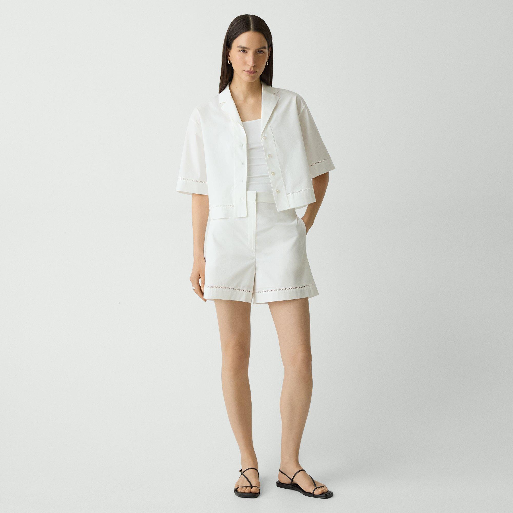 Boxy Camp Shirt in City Poplin