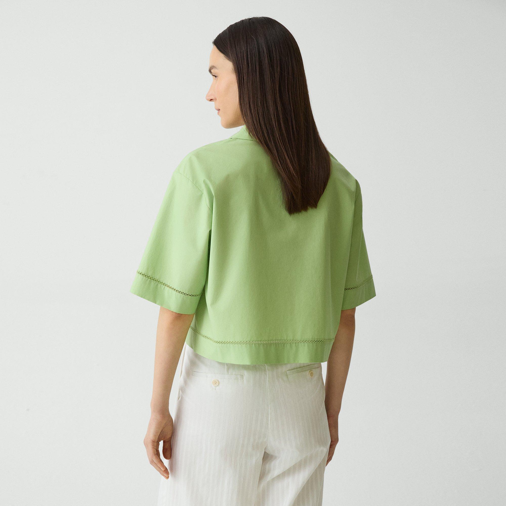 Boxy Camp Shirt in City Poplin