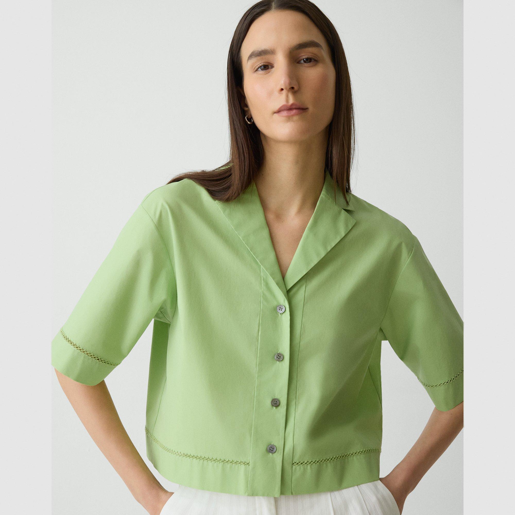 Boxy Camp Shirt in City Poplin