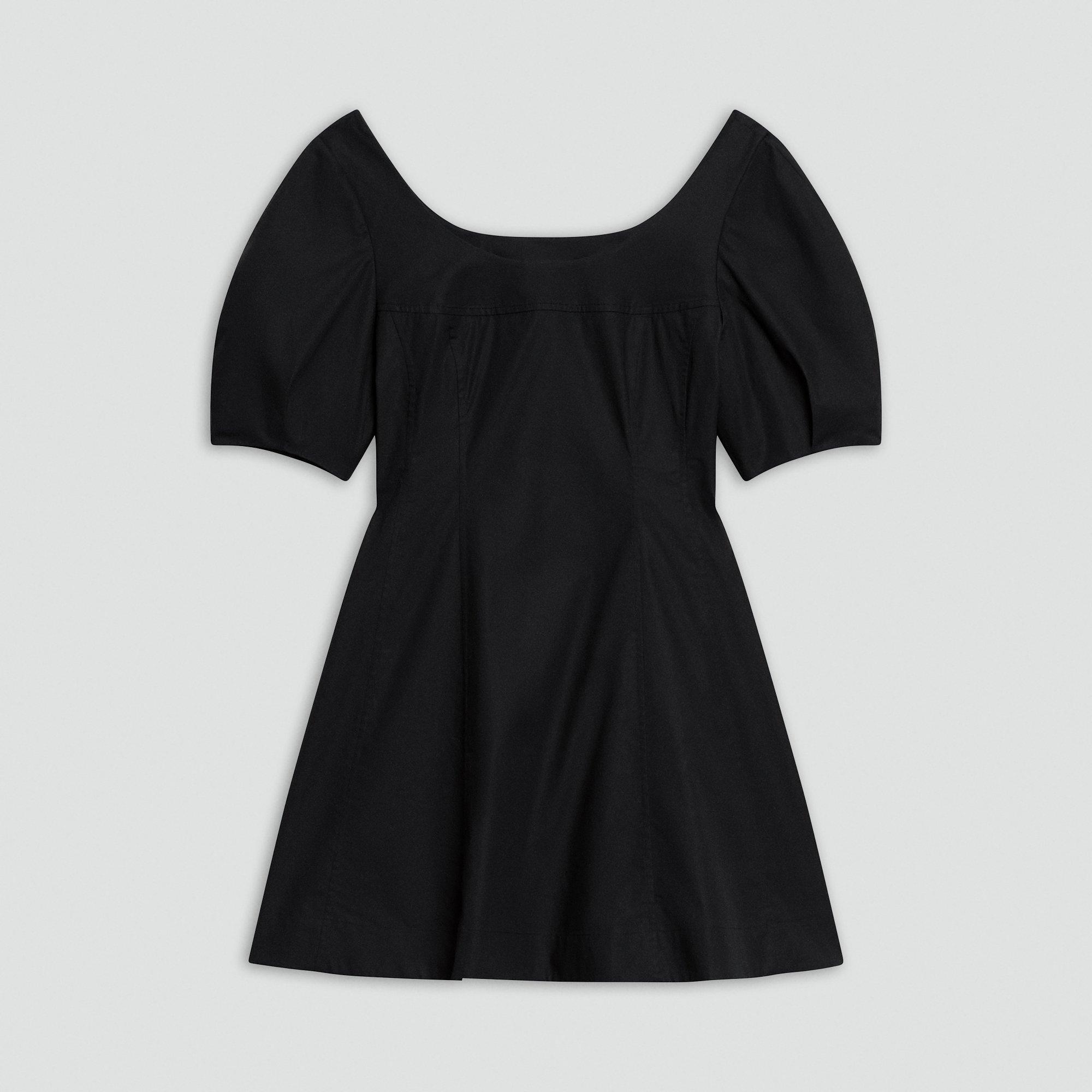 Puff Sleeve Mini Dress in City Poplin