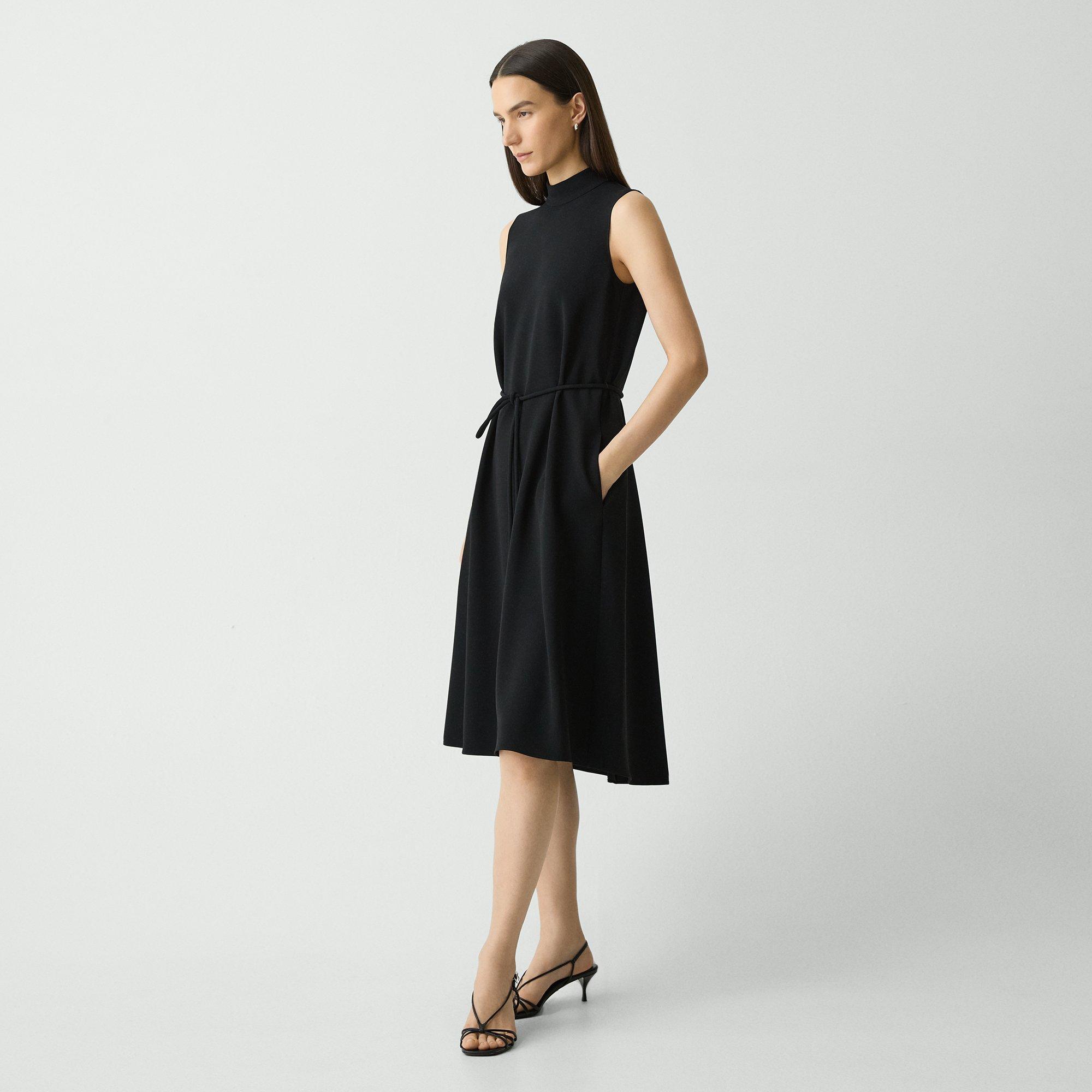 Cascade Sleeveless Dress in Admiral Crepe