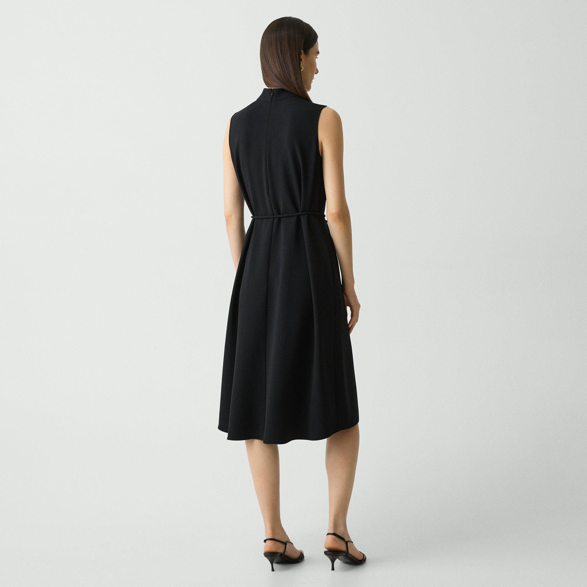 Cascade Sleeveless Dress in Admiral Crepe