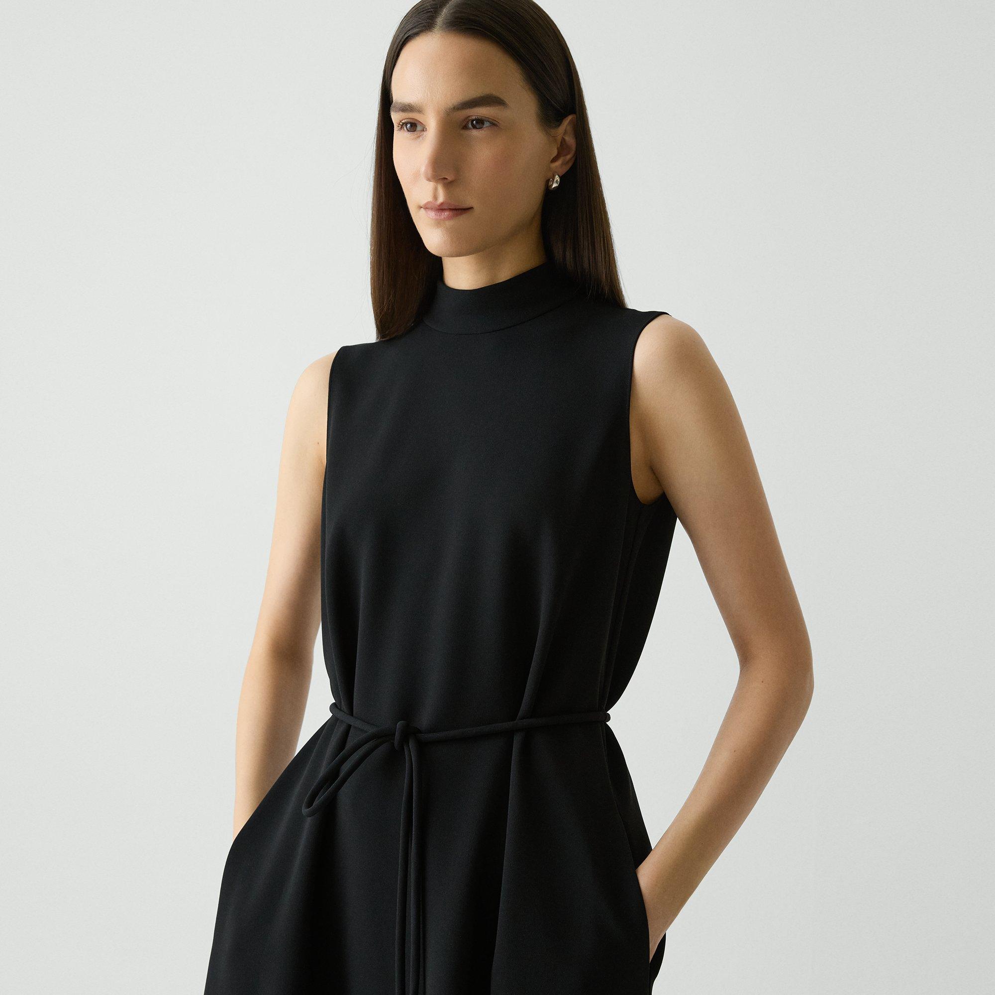 Cascade Sleeveless Dress in Admiral Crepe