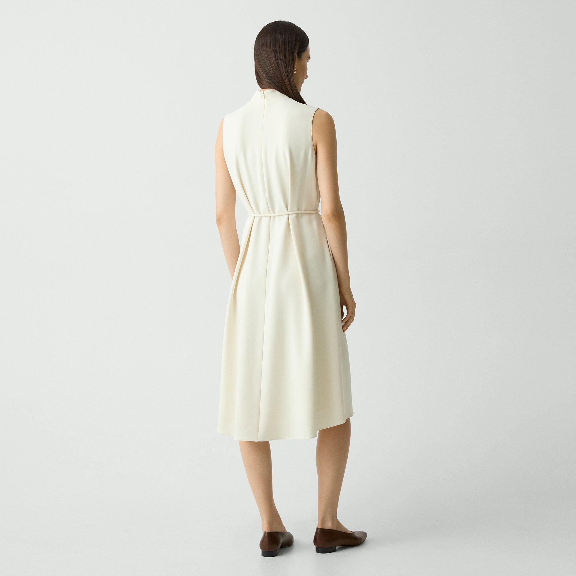 Cascade Sleeveless Dress in Admiral Crepe