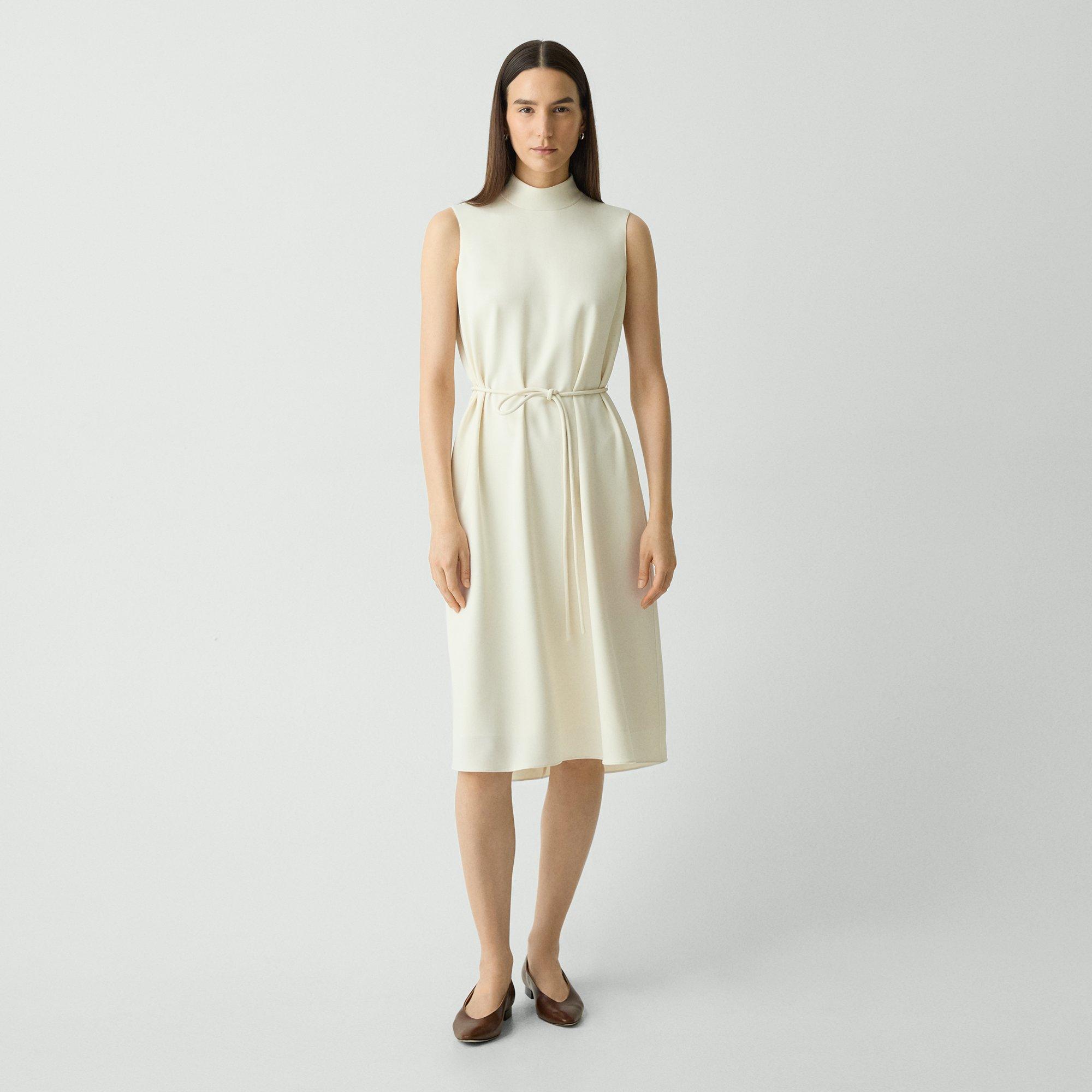 Cascade Sleeveless Dress in Admiral Crepe