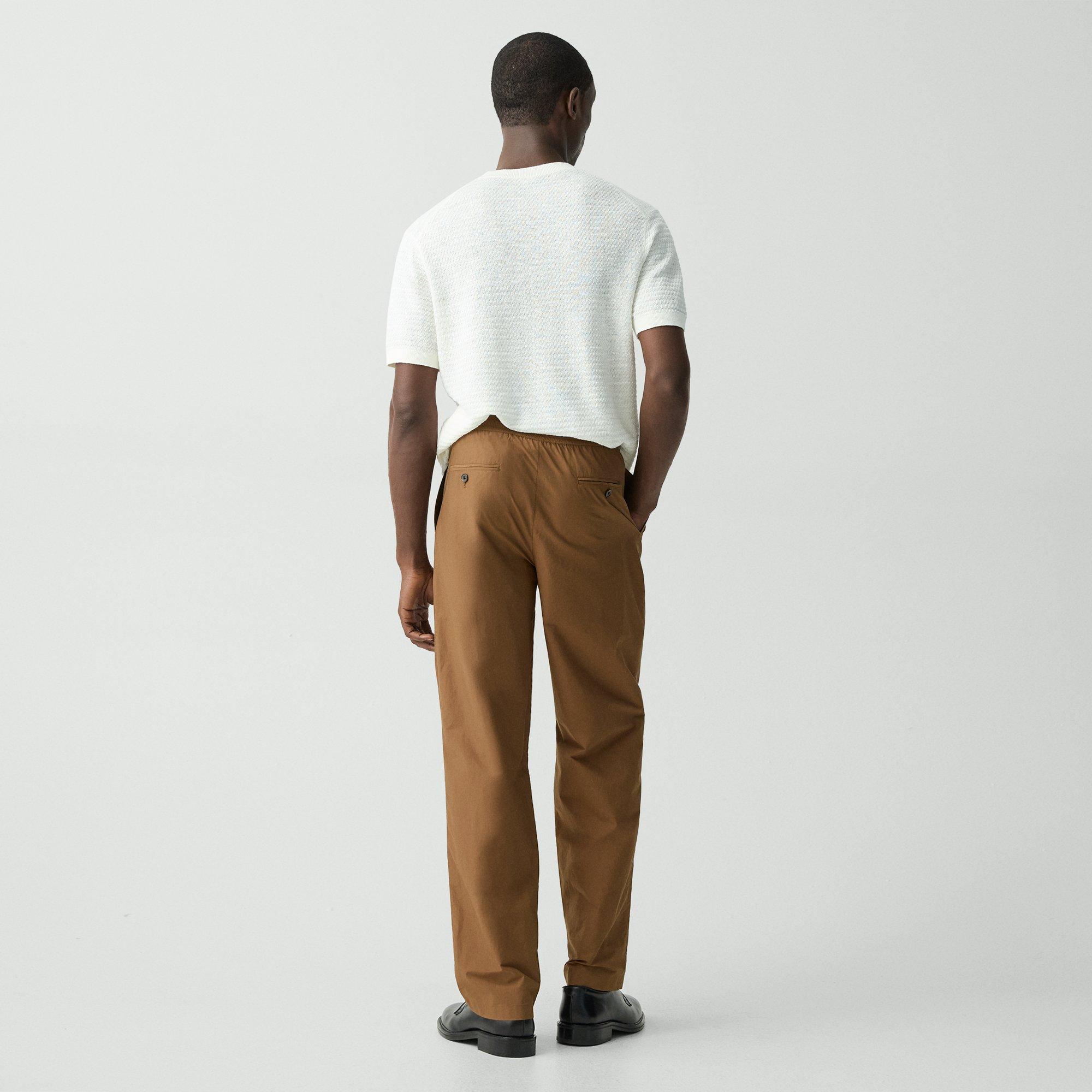 Pleated Drawstring Pant in Cotton-Blend