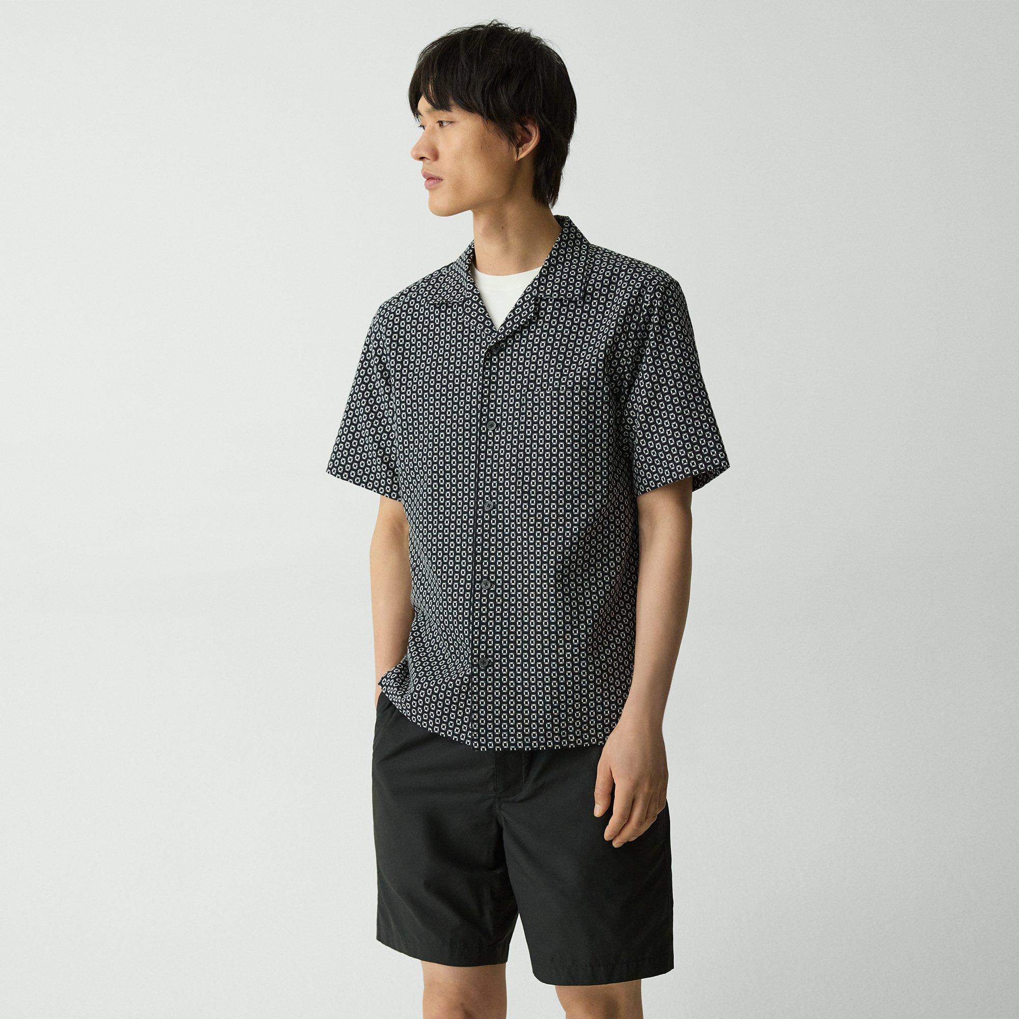 Noll Camp Shirt in Geometric Cotton