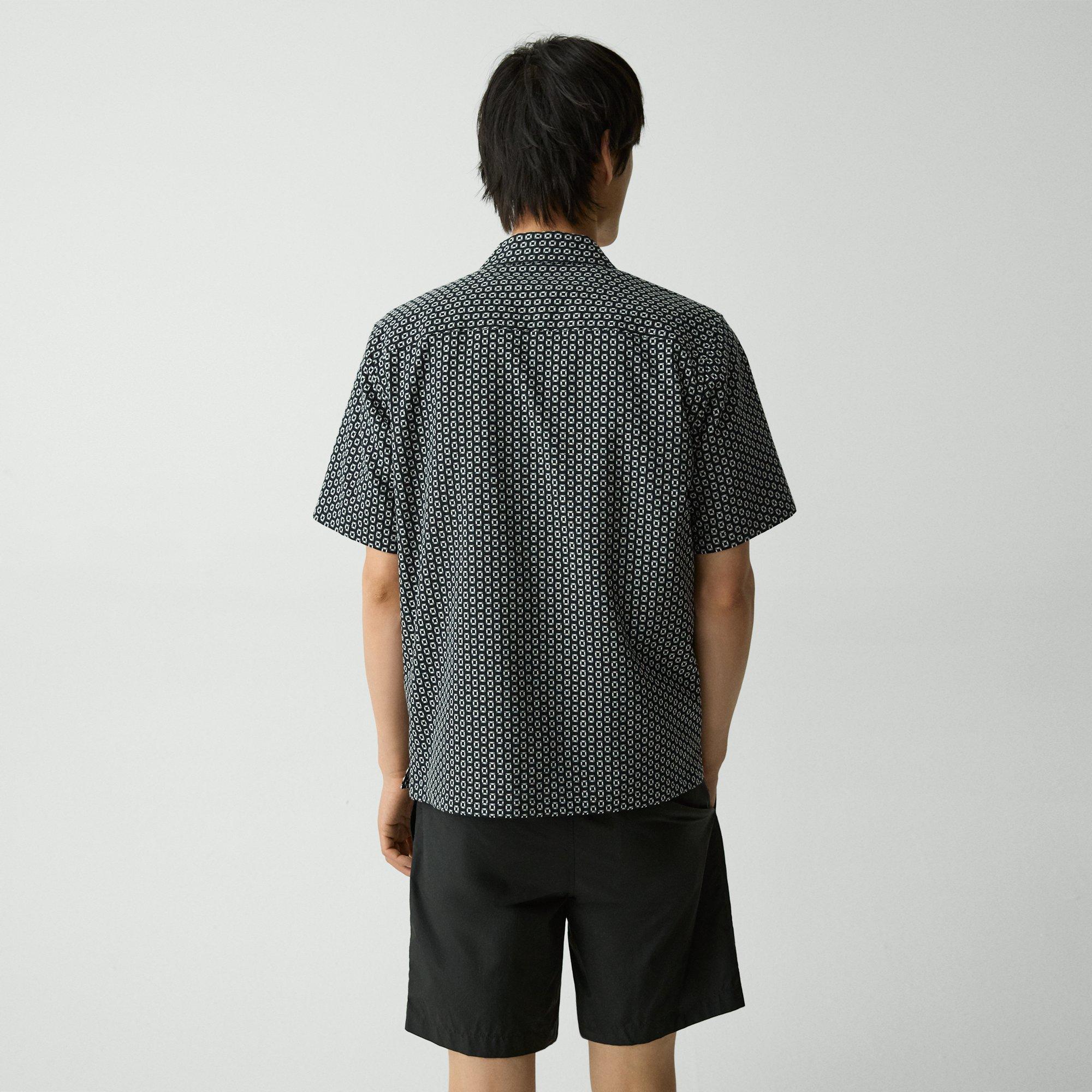 Noll Camp Shirt in Geometric Cotton