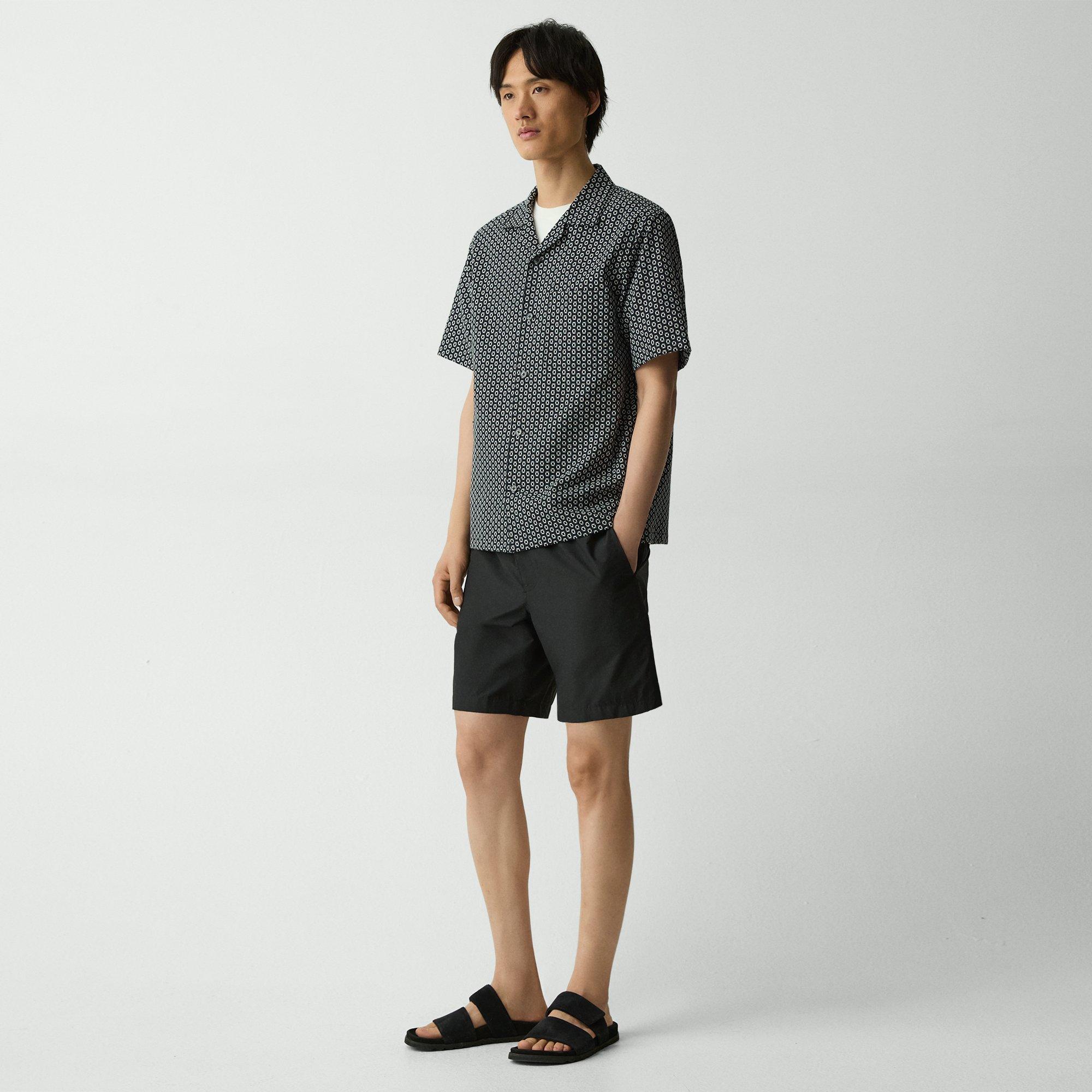 Noll Camp Shirt in Geometric Cotton