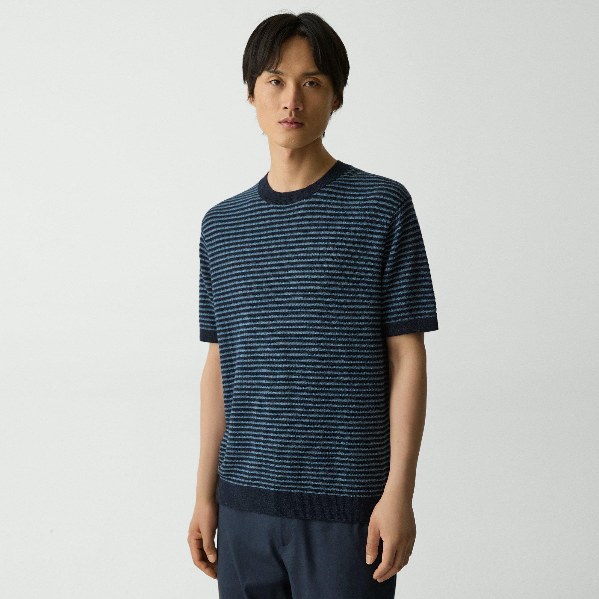 Striped Tee in Pacific Linen