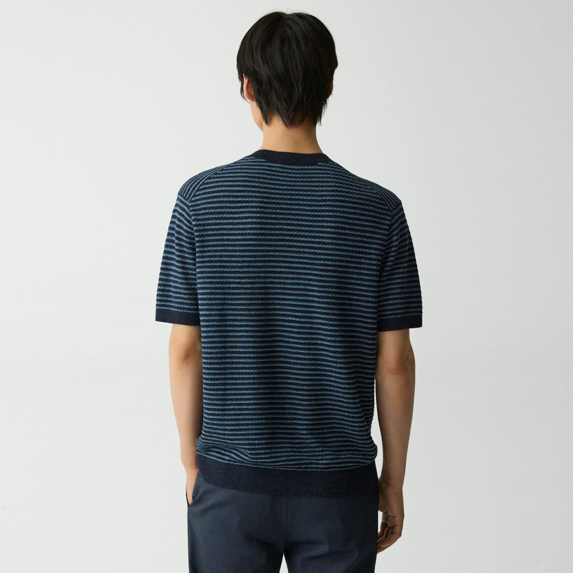 Striped Tee in Pacific Linen