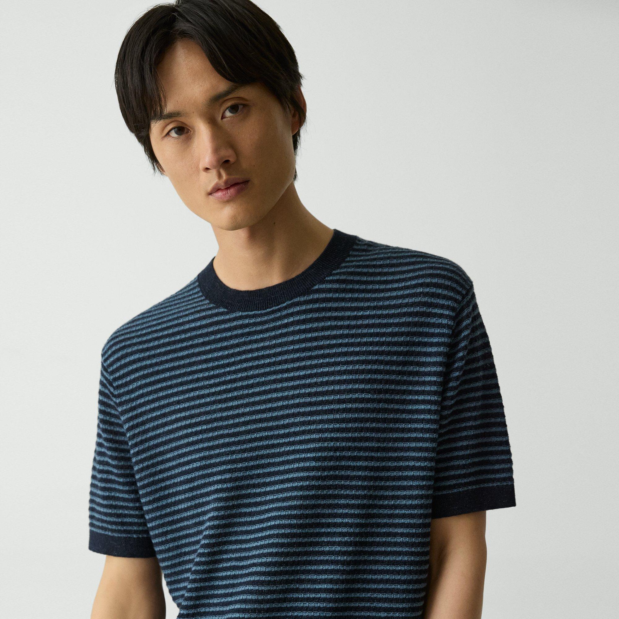 Striped Tee in Pacific Linen