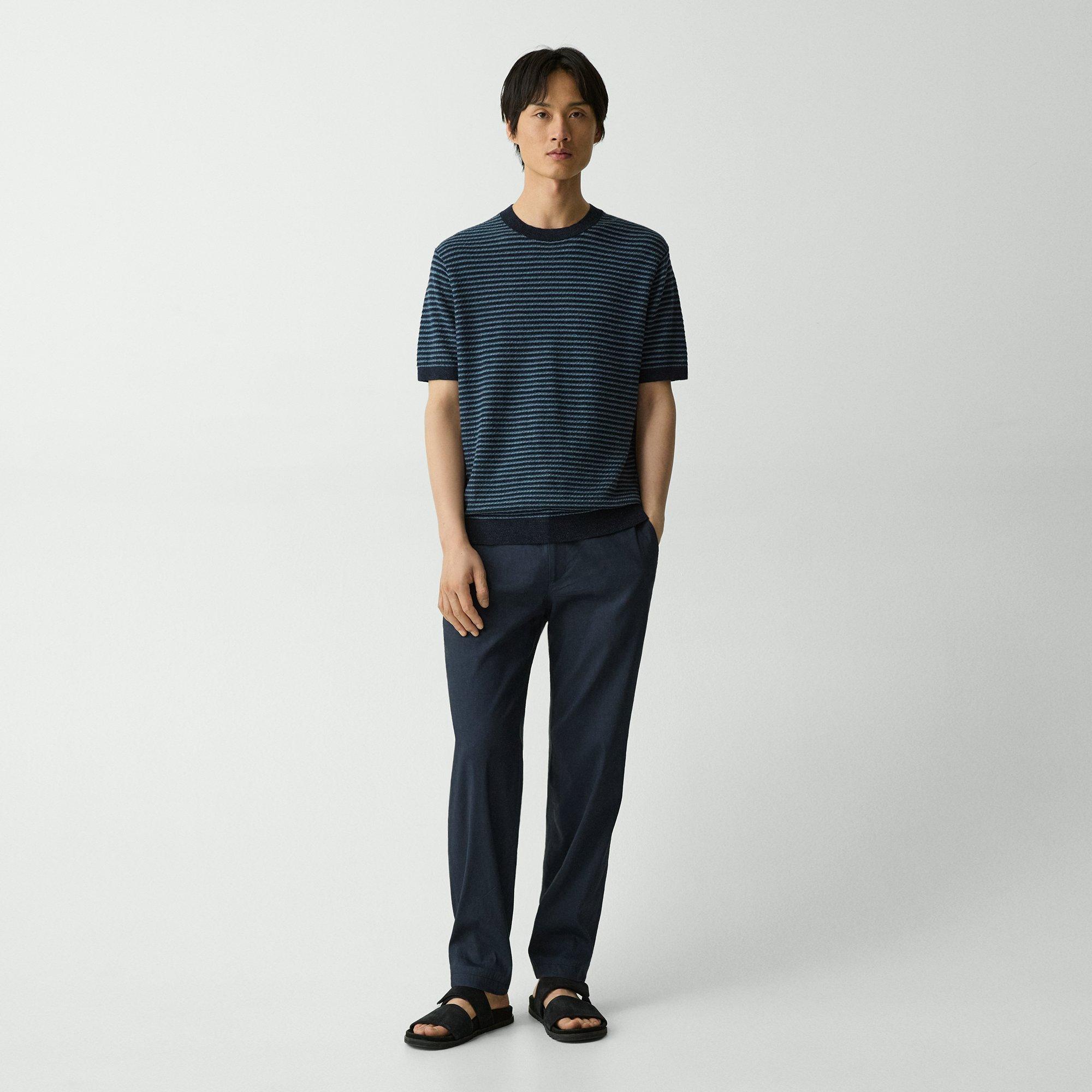 Striped Tee in Pacific Linen