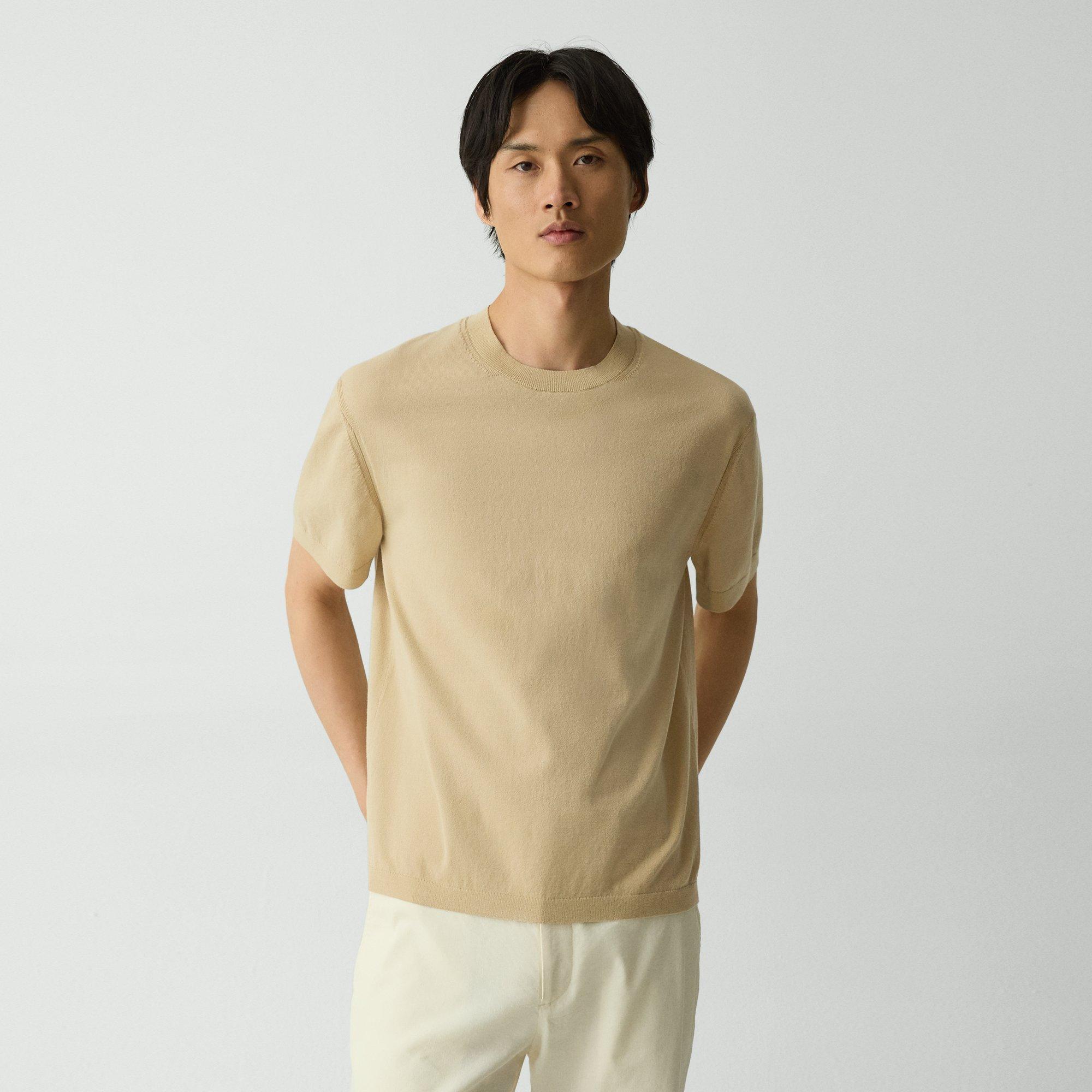 Relaxed Crewneck Tee in Cotton Light Twist