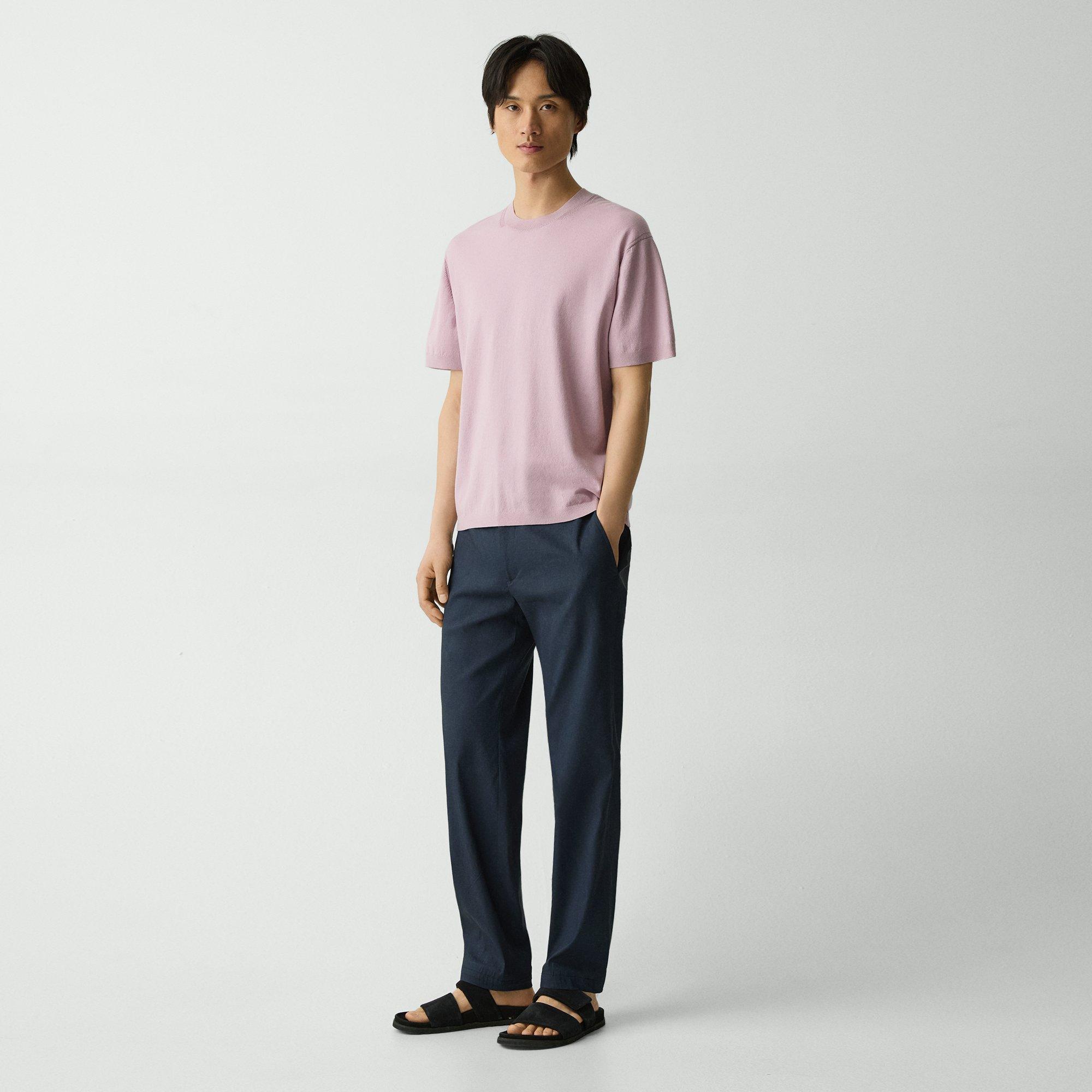 Relaxed Crewneck Tee in Cotton Light Twist