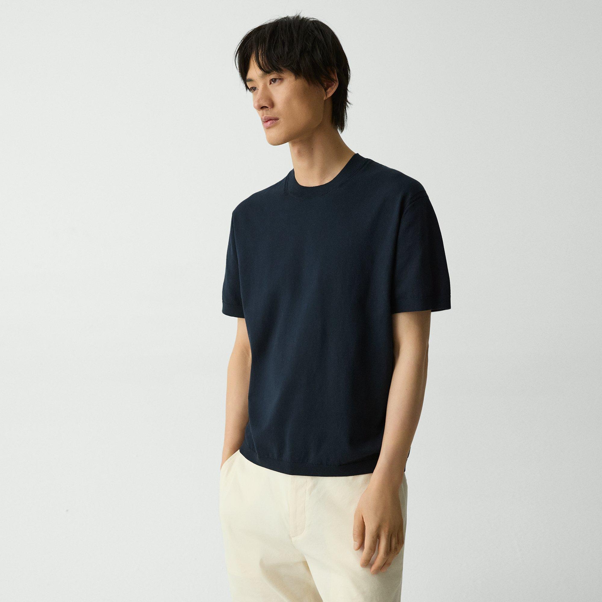 Relaxed Crewneck Tee in Cotton Light Twist