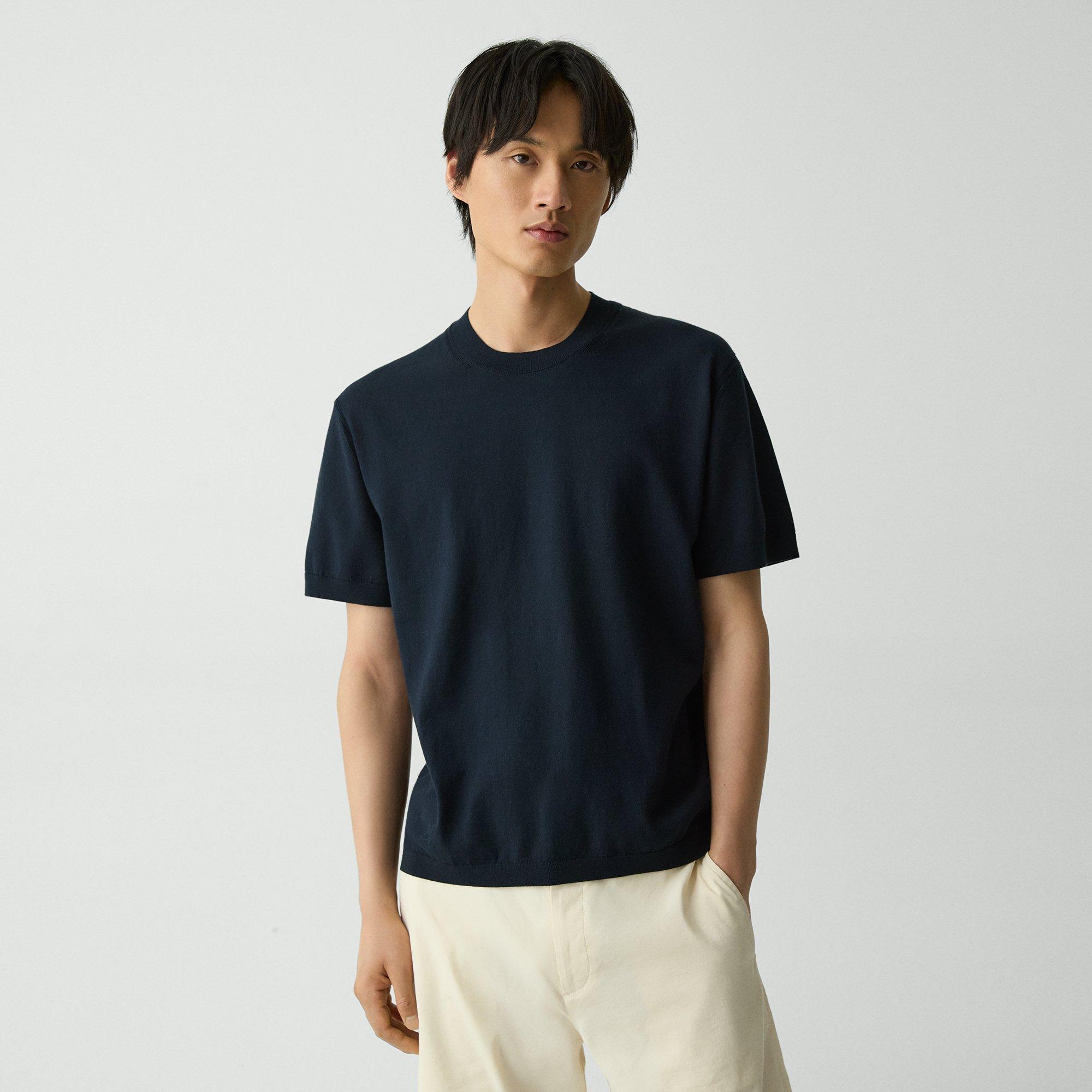 Relaxed Crewneck Tee in Cotton Light Twist