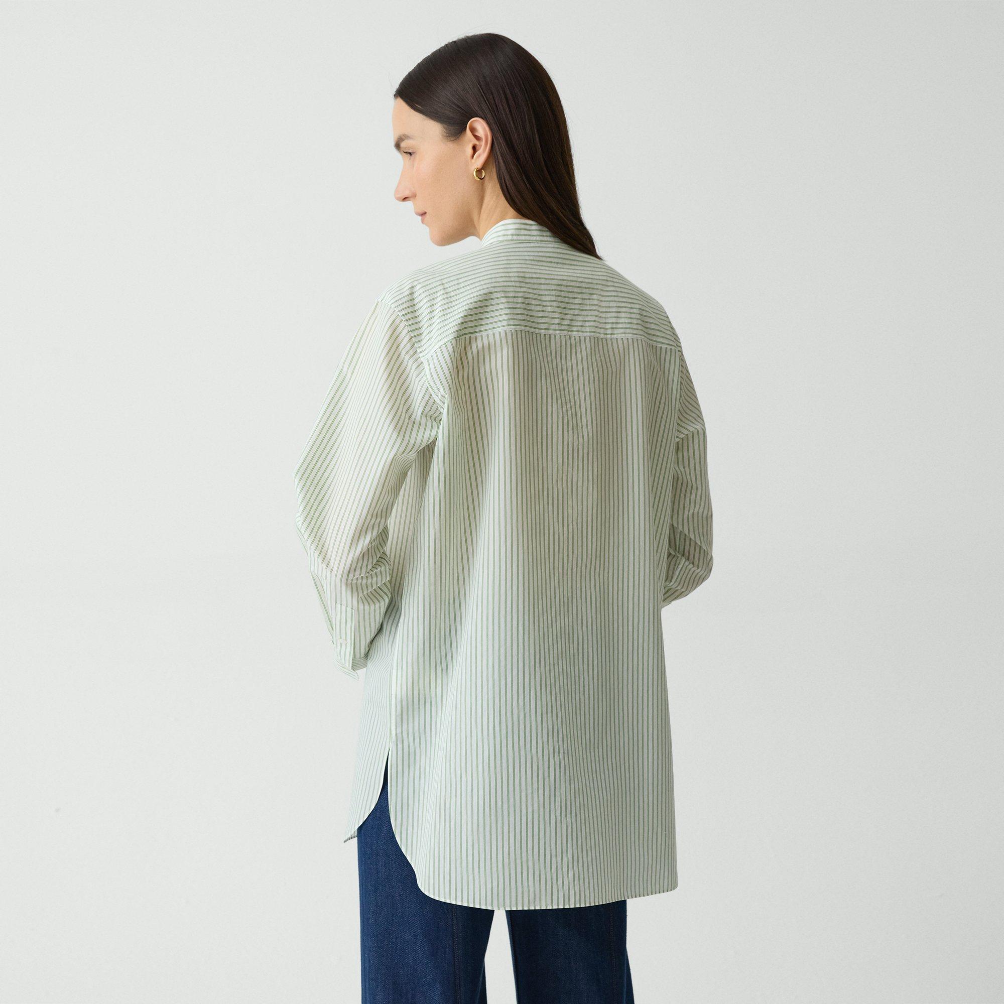 Chemise de costume en coton mélangé rayé
