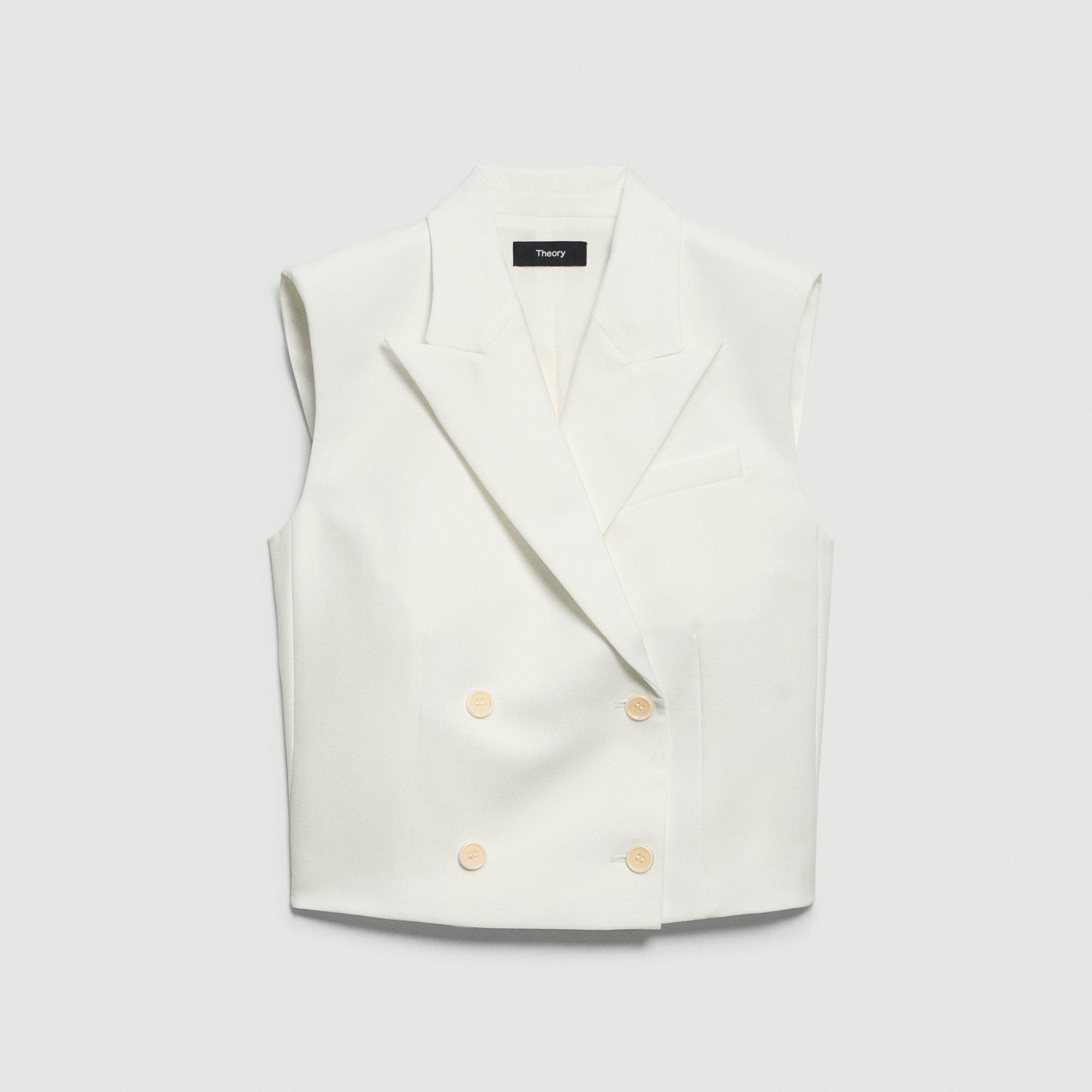 ボトムスその他 Theory Slightly Cropped Double-Breasted Vest With Peak Theory Double Breasted Vest | Shopbop
