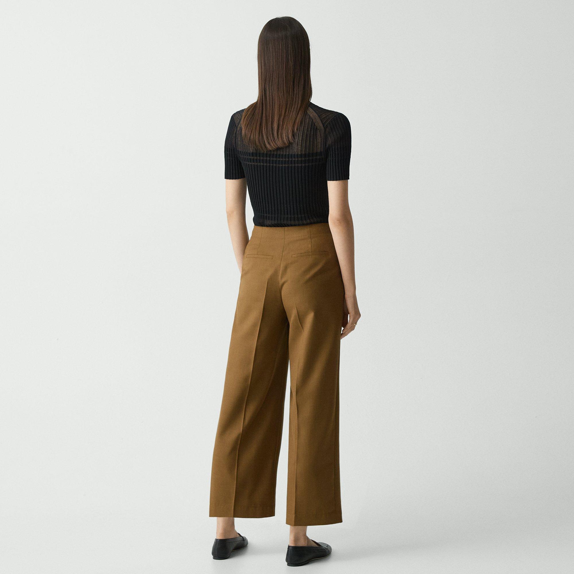 Deep Pleat Trousers in City Twill