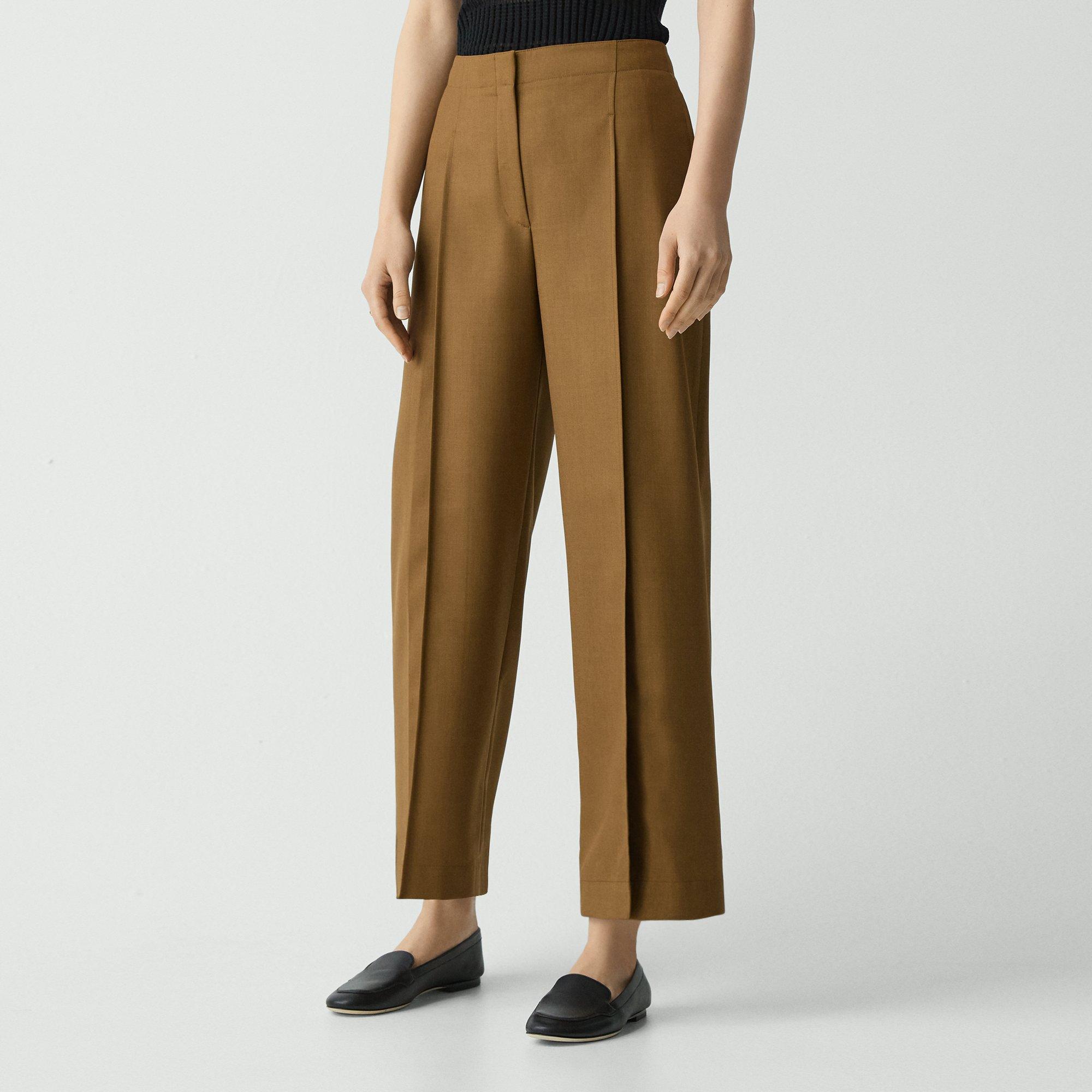Deep Pleat Trousers in City Twill