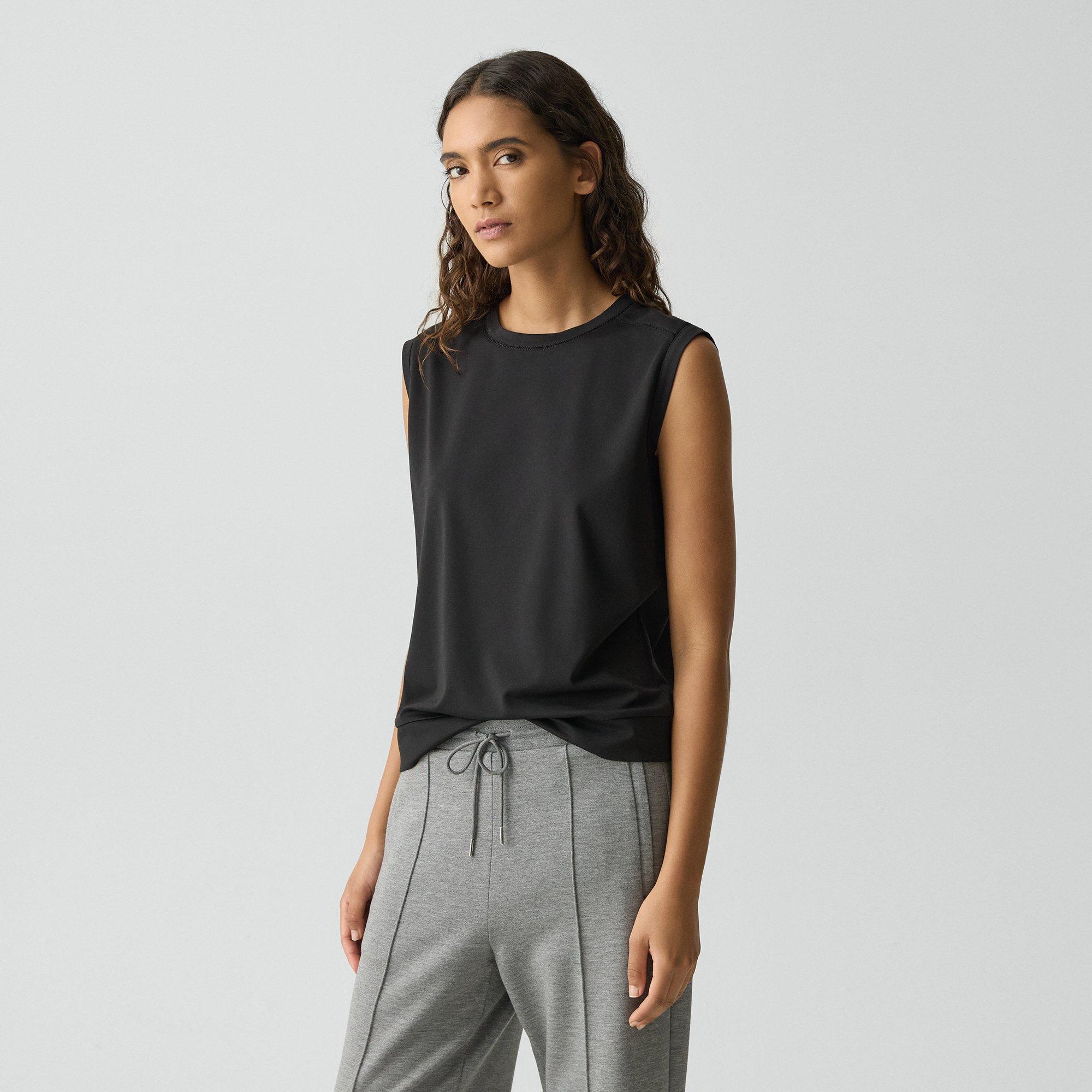 Cut-Off Tee in Interlock Knit